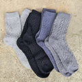 Thin Merino Wool Socks - Lightweight Gray Nordic Warm Hiking Socks For Men & Women