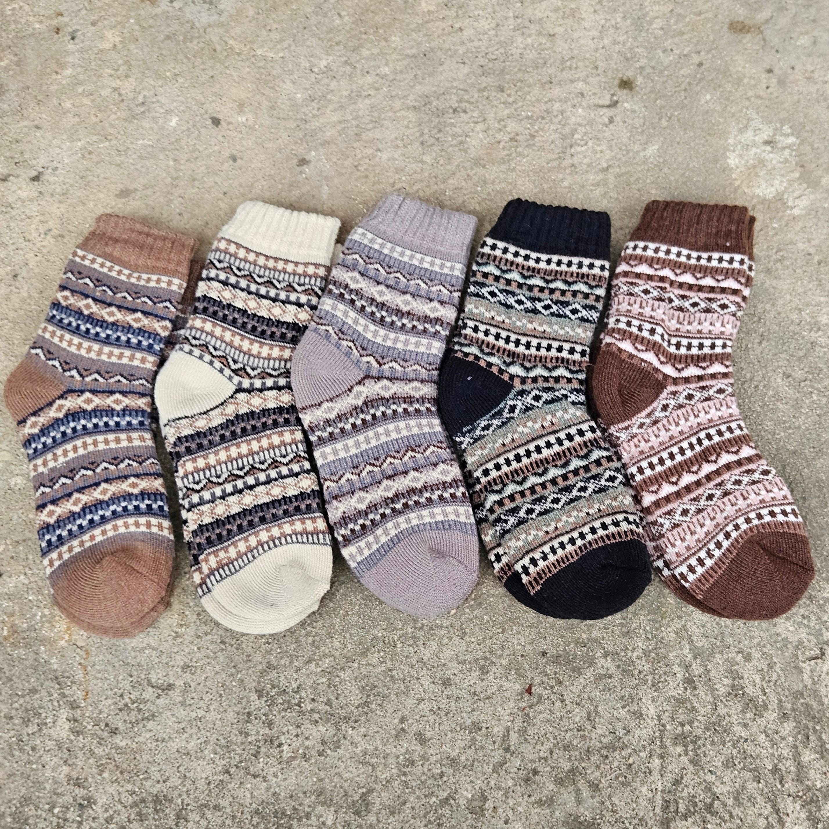 Alpaca Wool Socks Kids - Nordic Ankle Socks with Reinforced Arch Support, Warm Winter Soft Breathable Wool