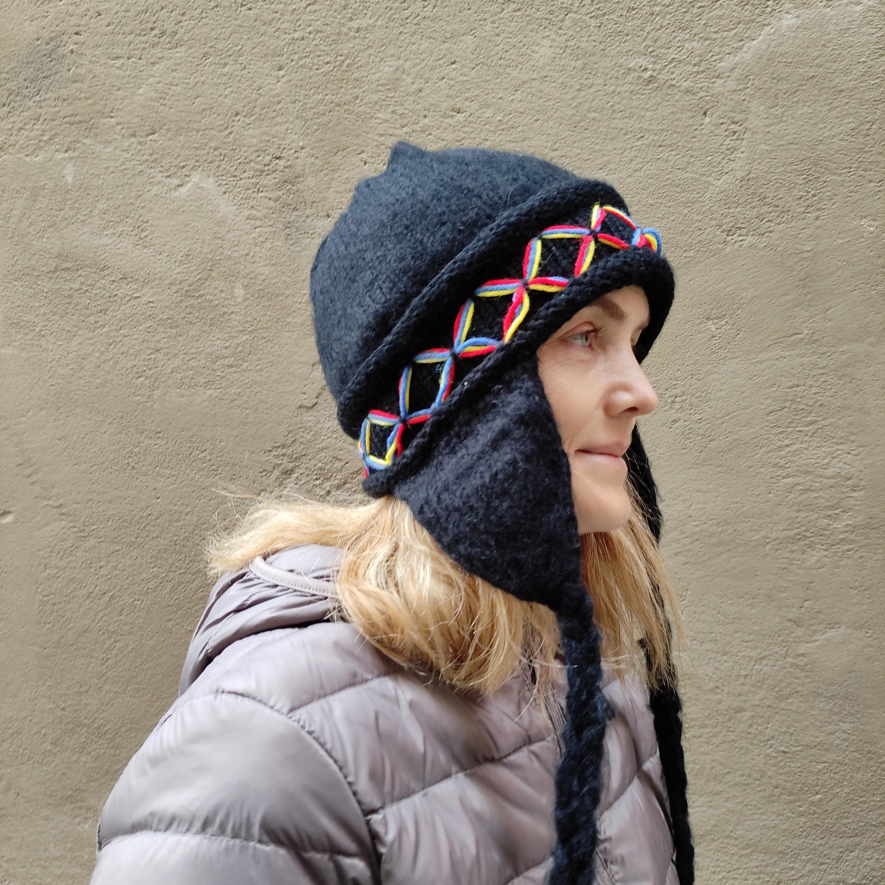 Lovikka Wool Hat - Handmade Swedish Ski Cap With Embroidered Warm Winter Beanie
