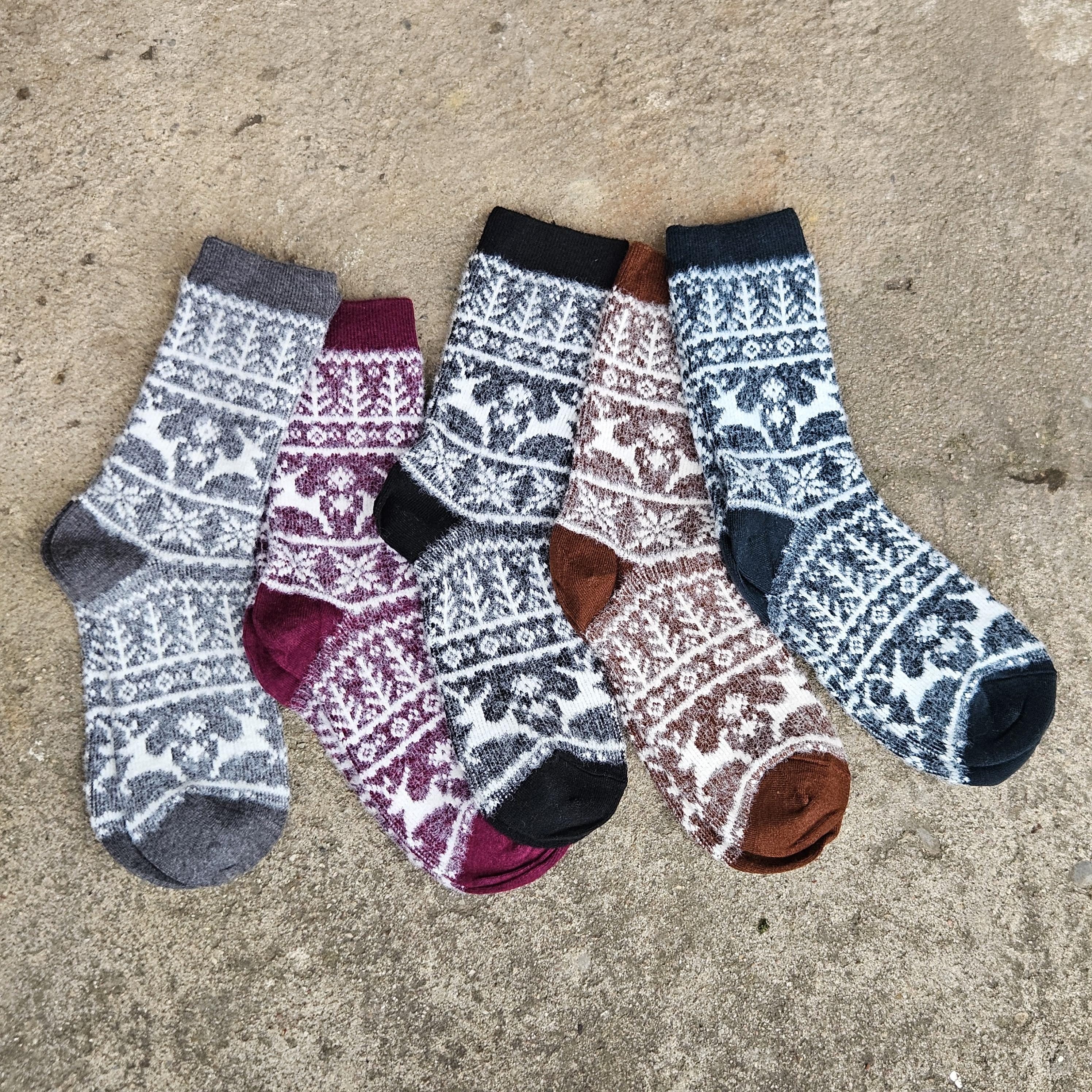 Alpaca Wool Socks - Warm Nordic Lapland Ankle Socks for Men Women Unisex