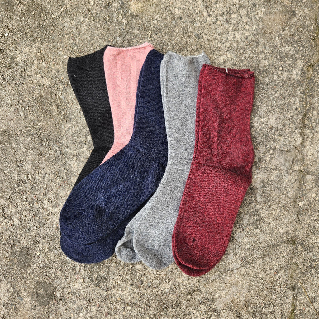 Merino Wool Socks - Warm Ankle Socks With Non Binding Top For Swollen Feet