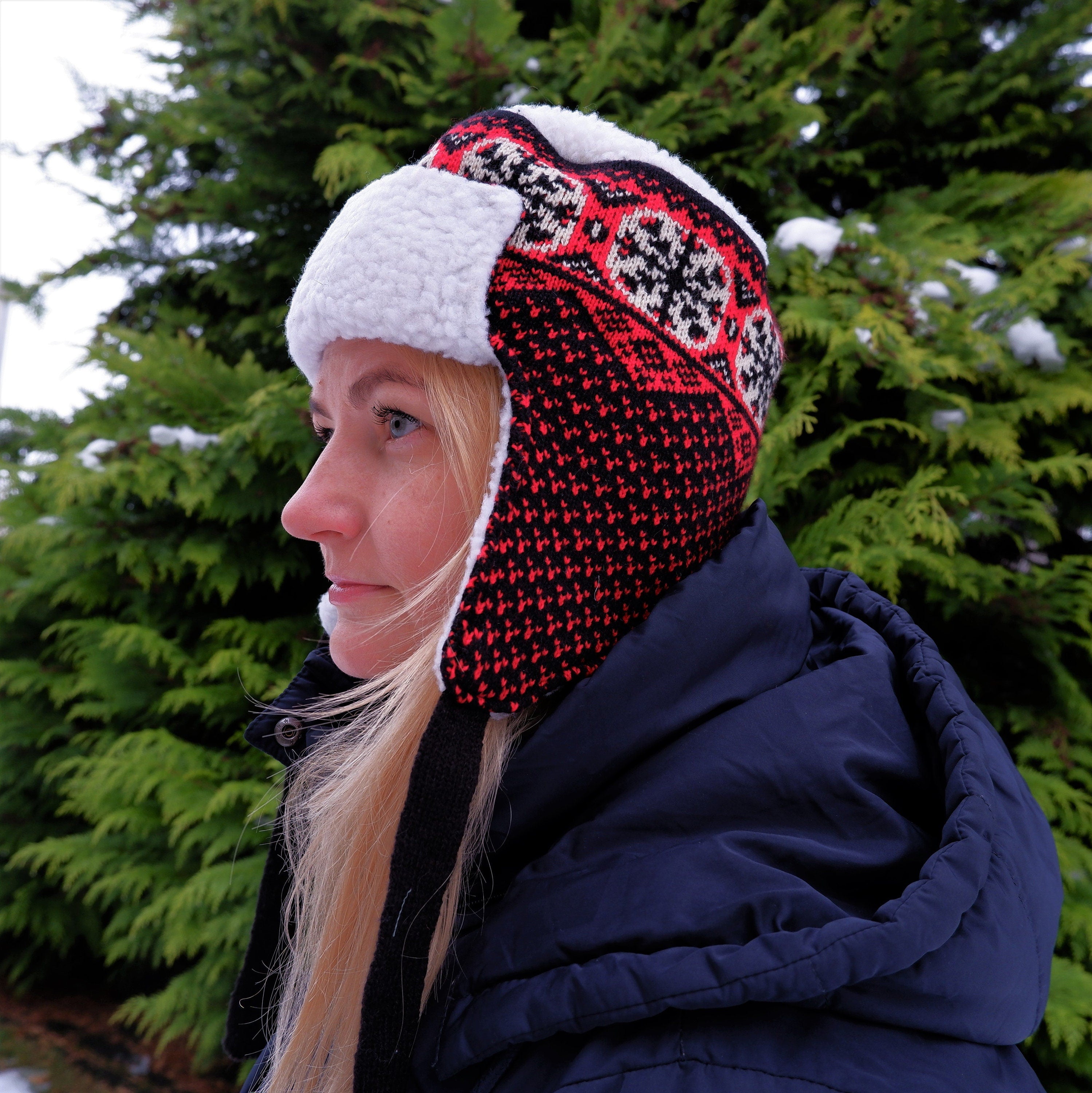 Wool Trapper Hat – Unisex Winter Pilot Hat With Faux Fur Lining & Earflaps