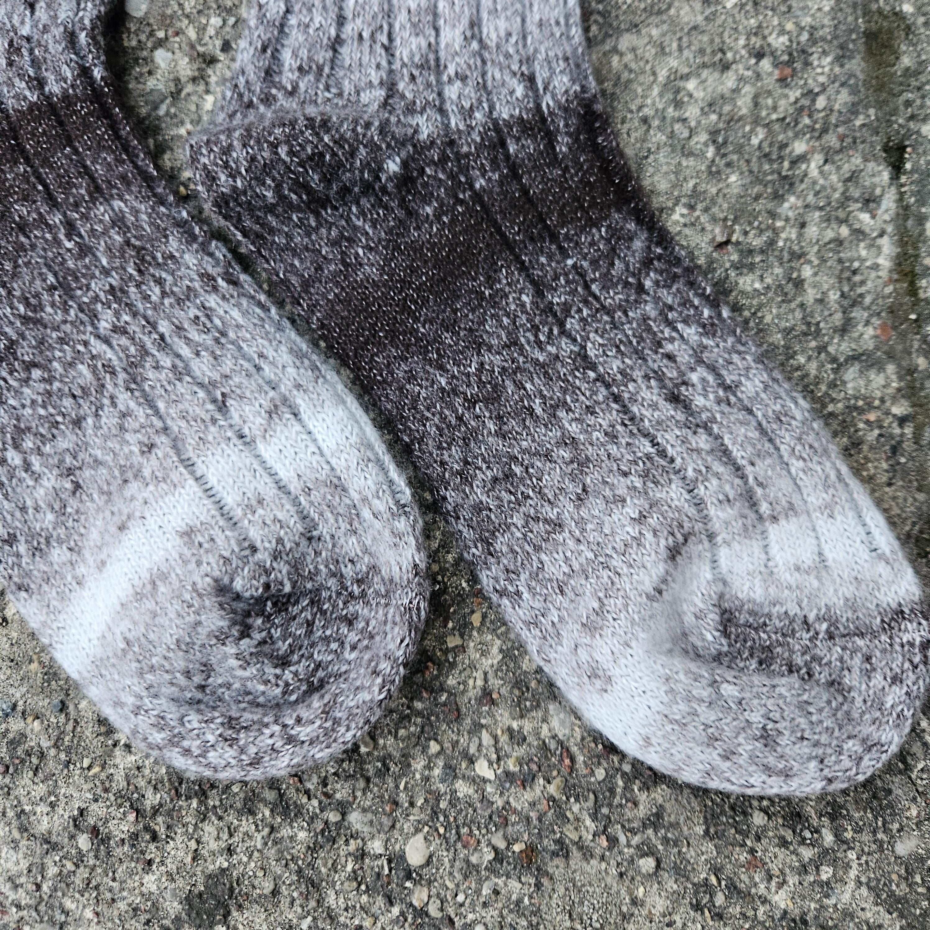 WOOL Socks gray brown Ombre - Size EUR 35-43  ankle socks for men women Unisex