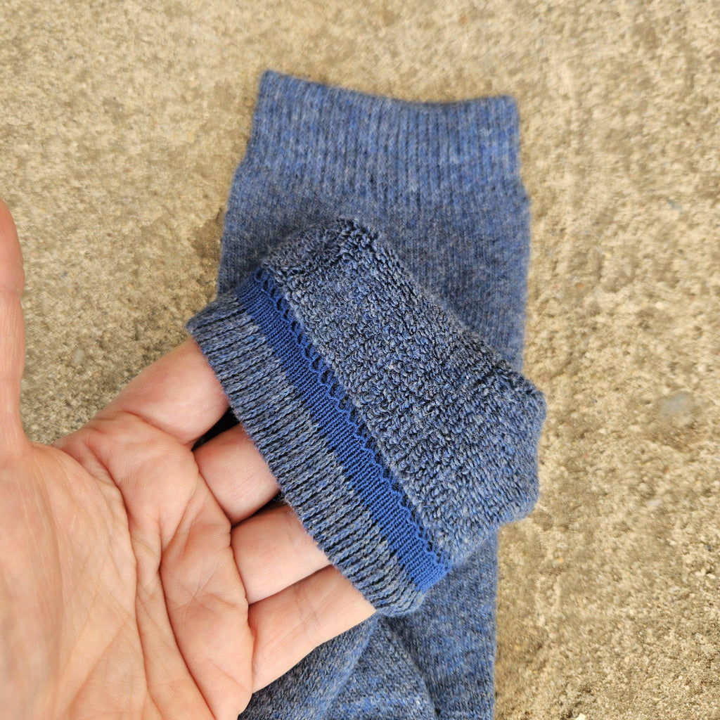 MERINO WOOL Socks thicker - Size EUR 39-42 43-46 Men Unisex Classic Brown Gray Back Navy  - Nordic walking socks Hiking everyday warm socks
