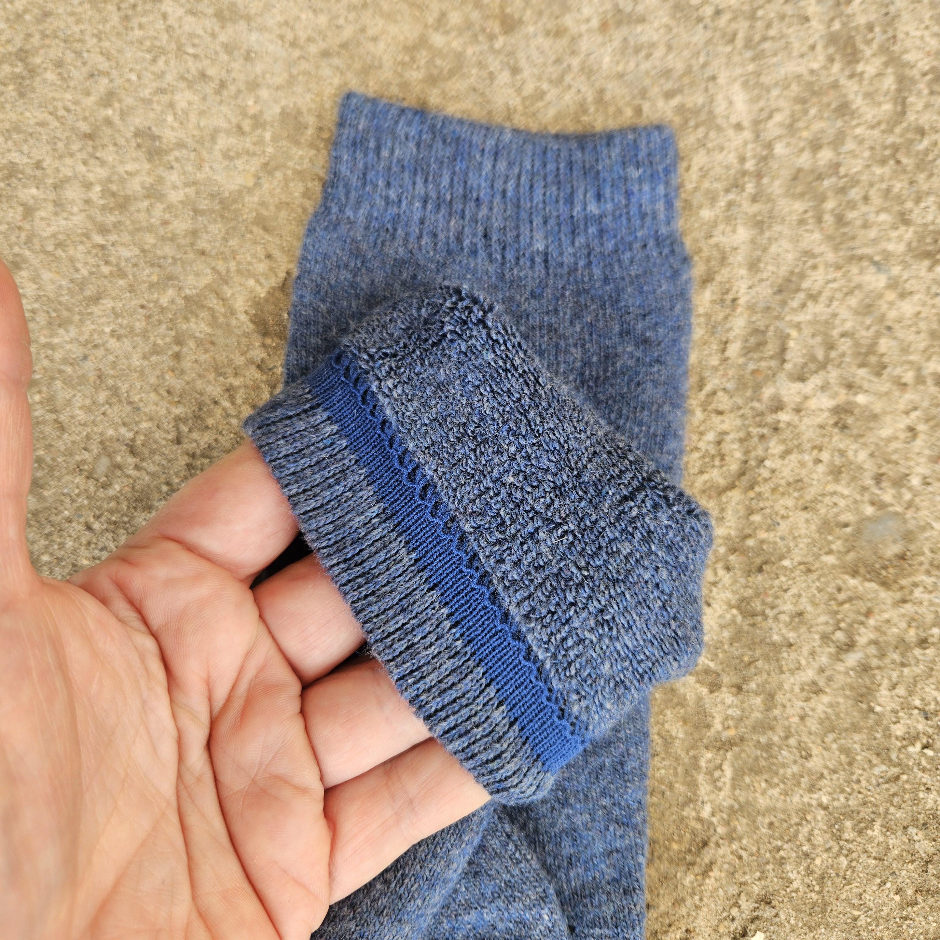 MERINO WOOL Socks thicker - Size EUR 39-42 43-46 Men Unisex Classic Brown Gray Back Navy  - Nordic walking socks Hiking everyday warm socks