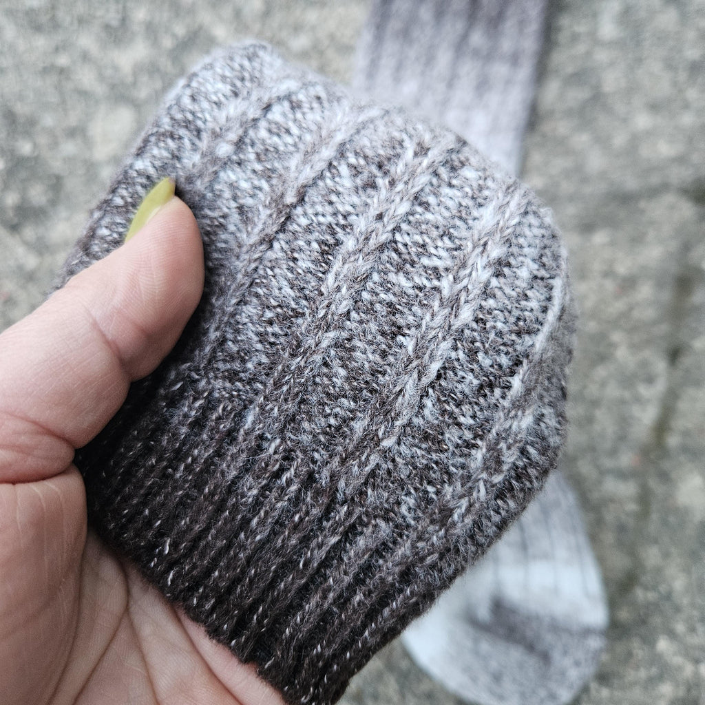 WOOL Socks gray brown Ombre - Size EUR 35-43  ankle socks for men women Unisex