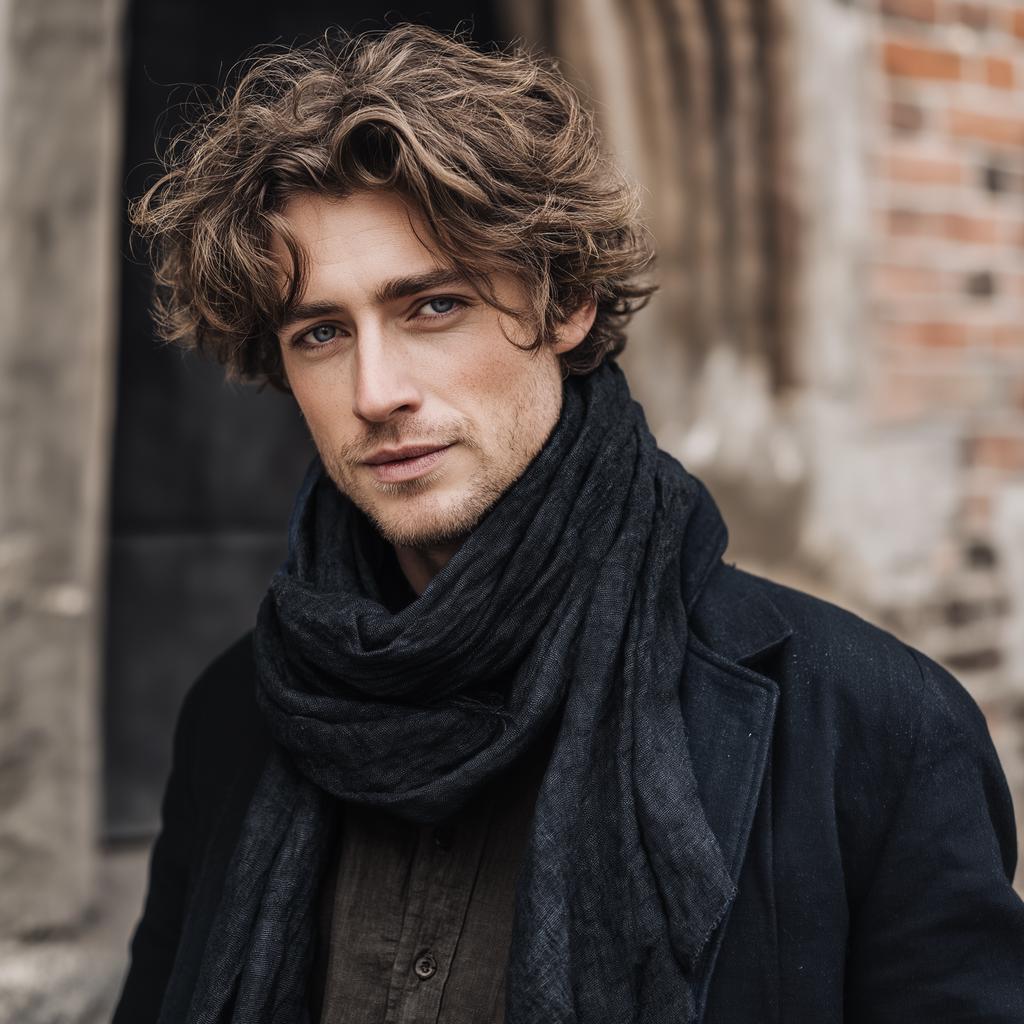 100% Linen Scarf unisex - Women Men - husband brother gift flax stole - large or skinny - Linen Gauze sheer Shawl father day present son