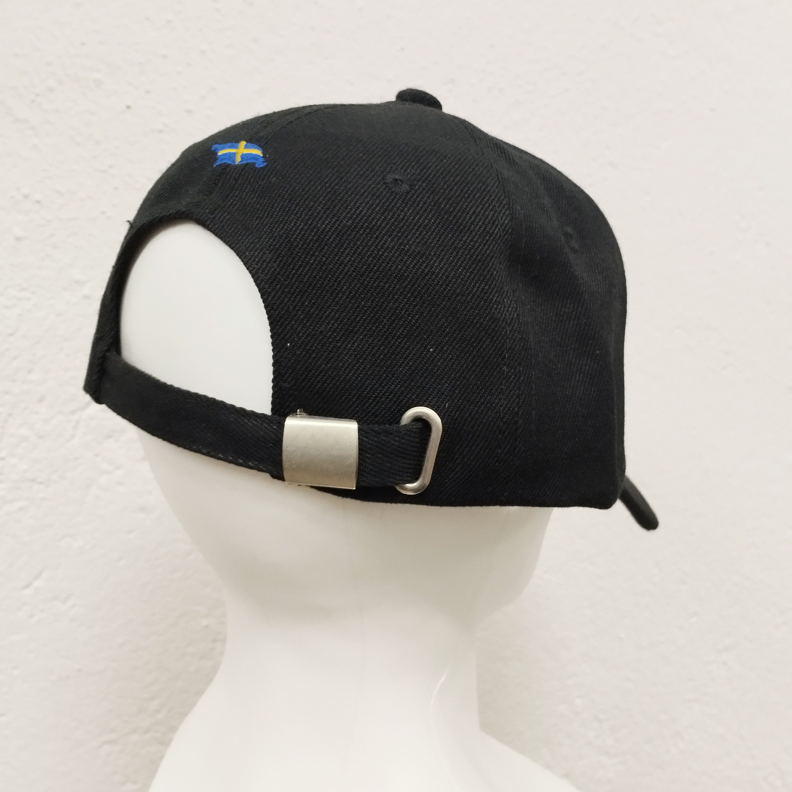 Sweden Cap Hat - Swedish Flag Adjustable Strap Baseball Cap With Moose Design