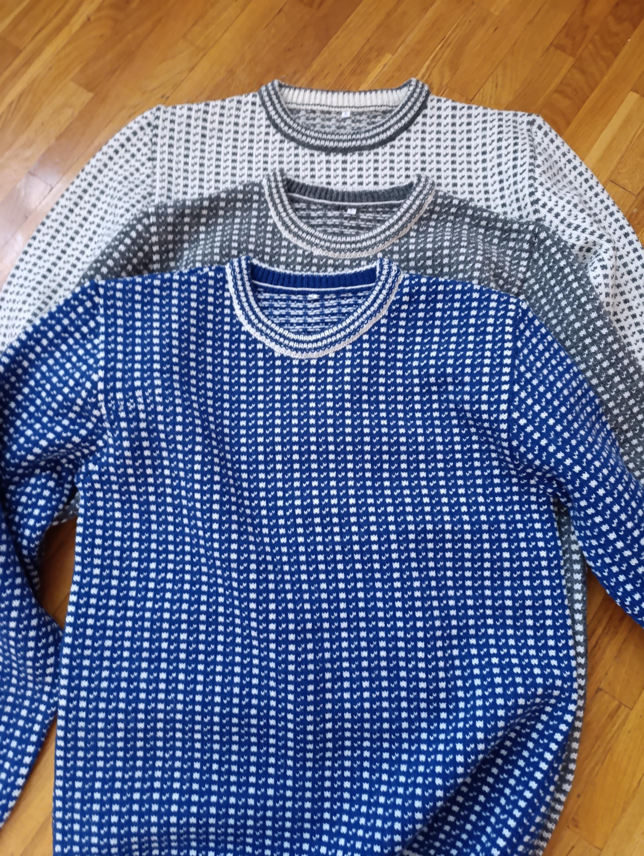 100% wool Swedish Fisherman Sweater: Unisex Winter Knit Pullover