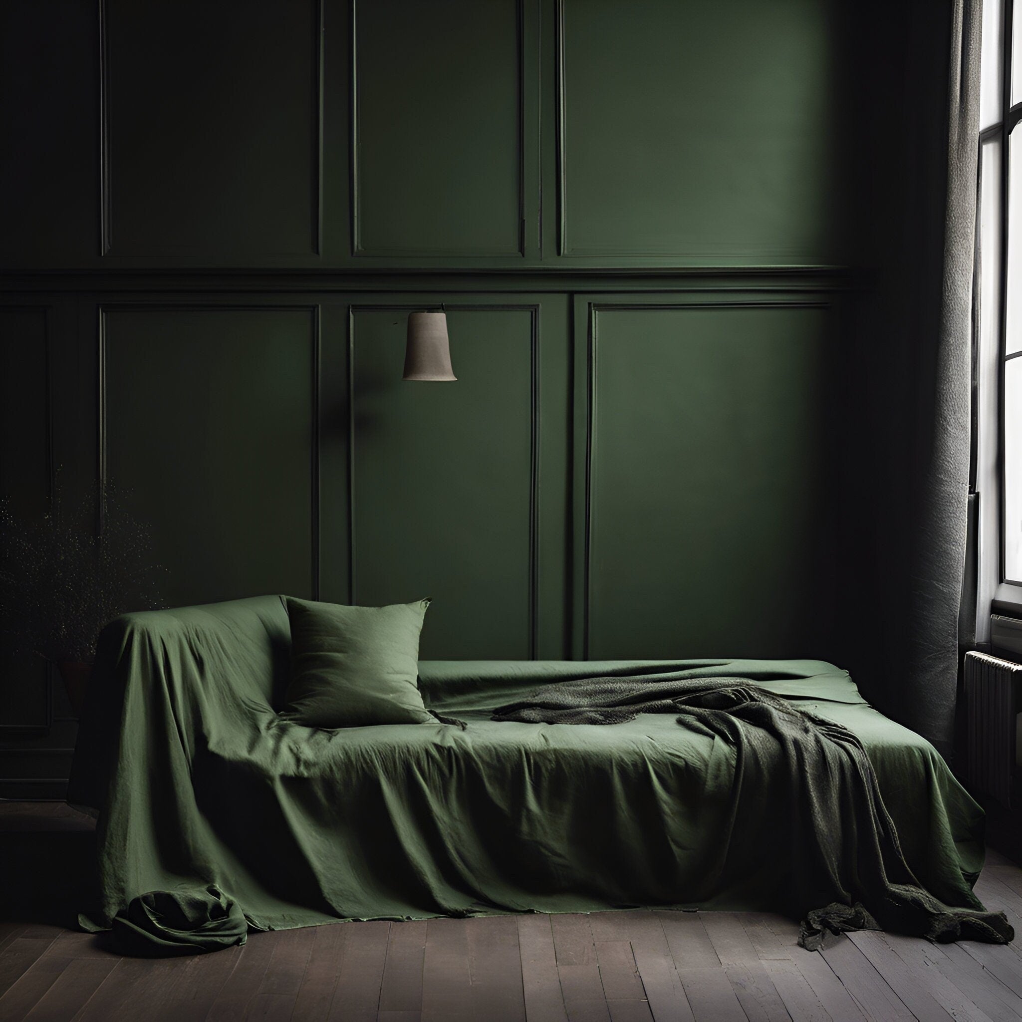 linen sofa couch cover bedspreadin linen in green or othercolors