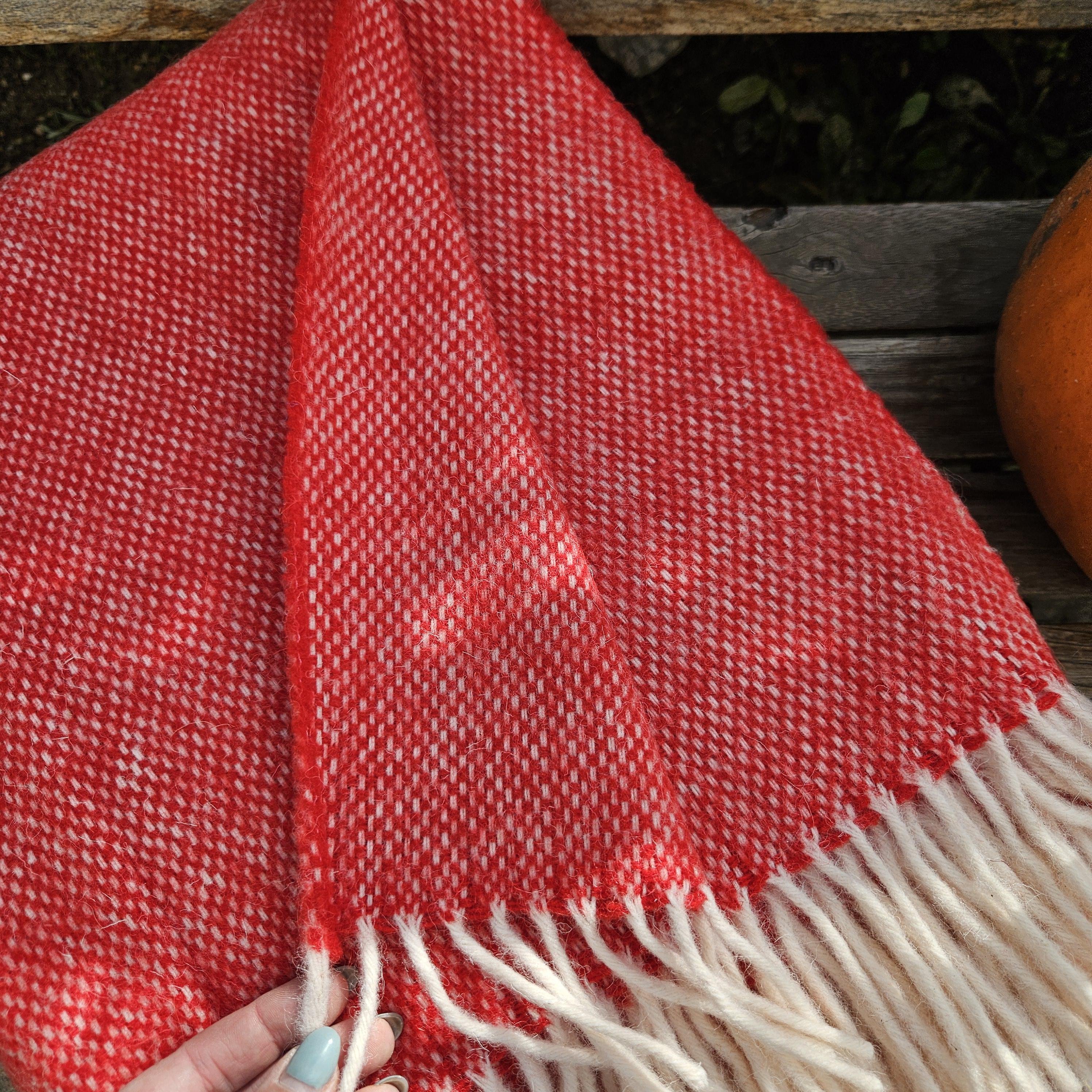 Wool Blanket – 100% New Zealand Wool Throw | Mustard Yellow Plaid Coverlet