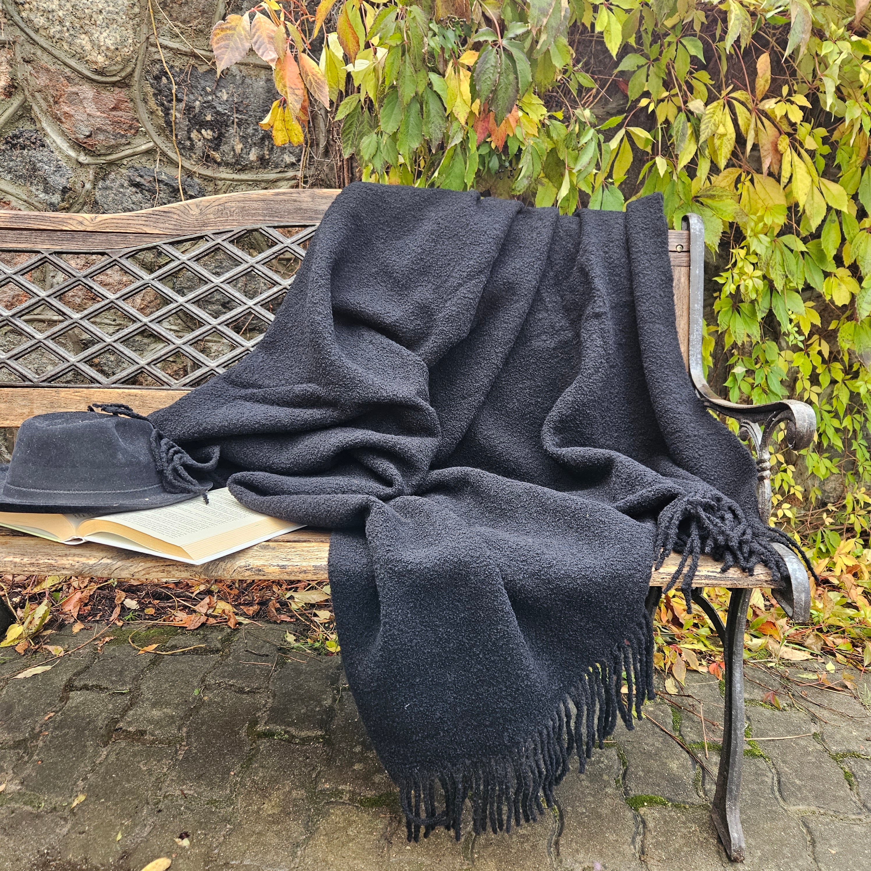 Teddy Wool Blanket | Natural Wool Throw - Soft, Breathable & Hypoallergenic Cozy Plaid