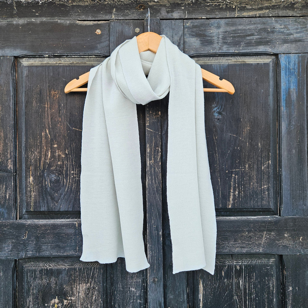 100% MERINO wool SCARF beige / Lightweight and Soft small wool scarf/ Washable Functional unisex neckwear/ Gift idea for men women