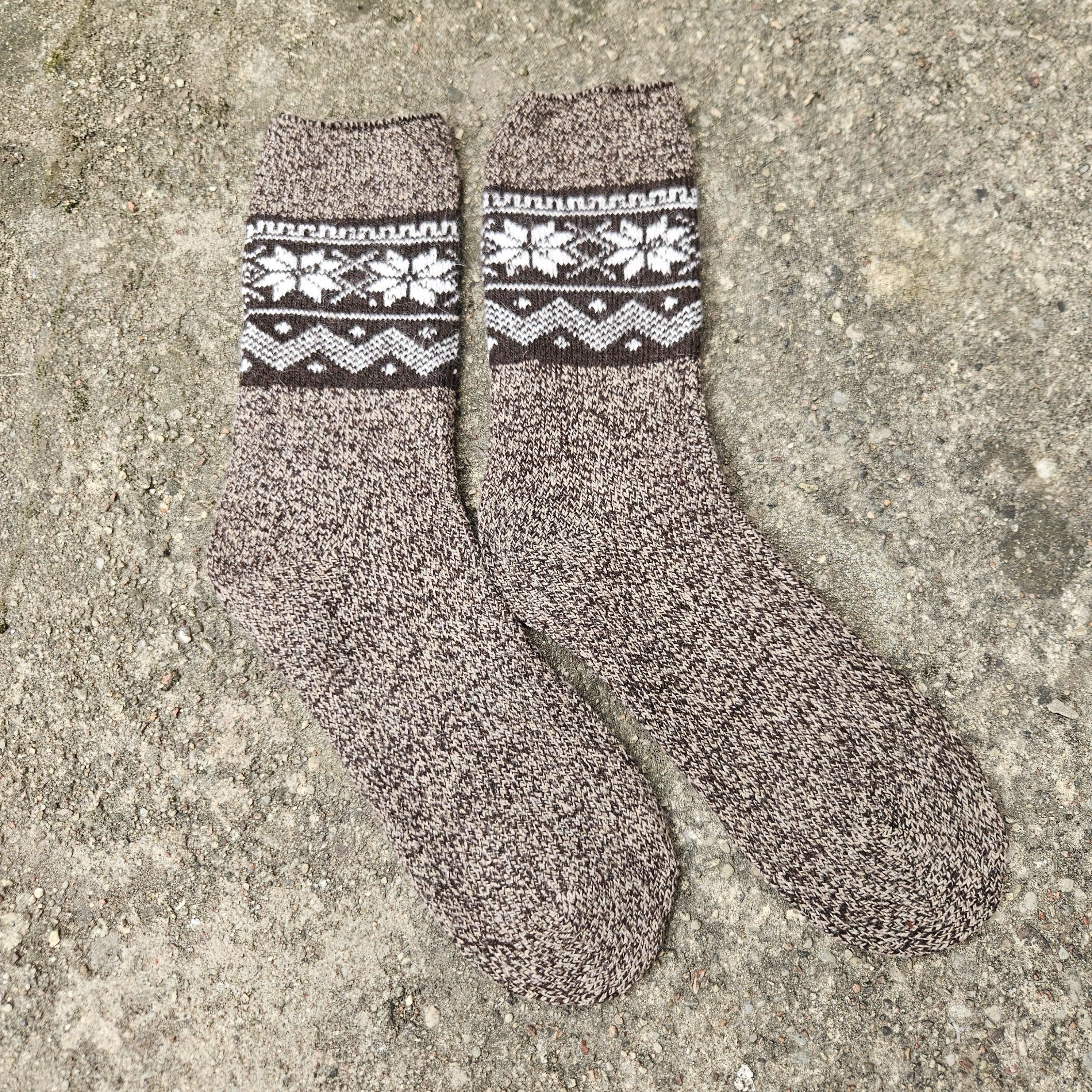 Alpaca Wool Socks NORDIC STAR – Diabetic Non Binding Top | Wide Fit Thick Wool Socks