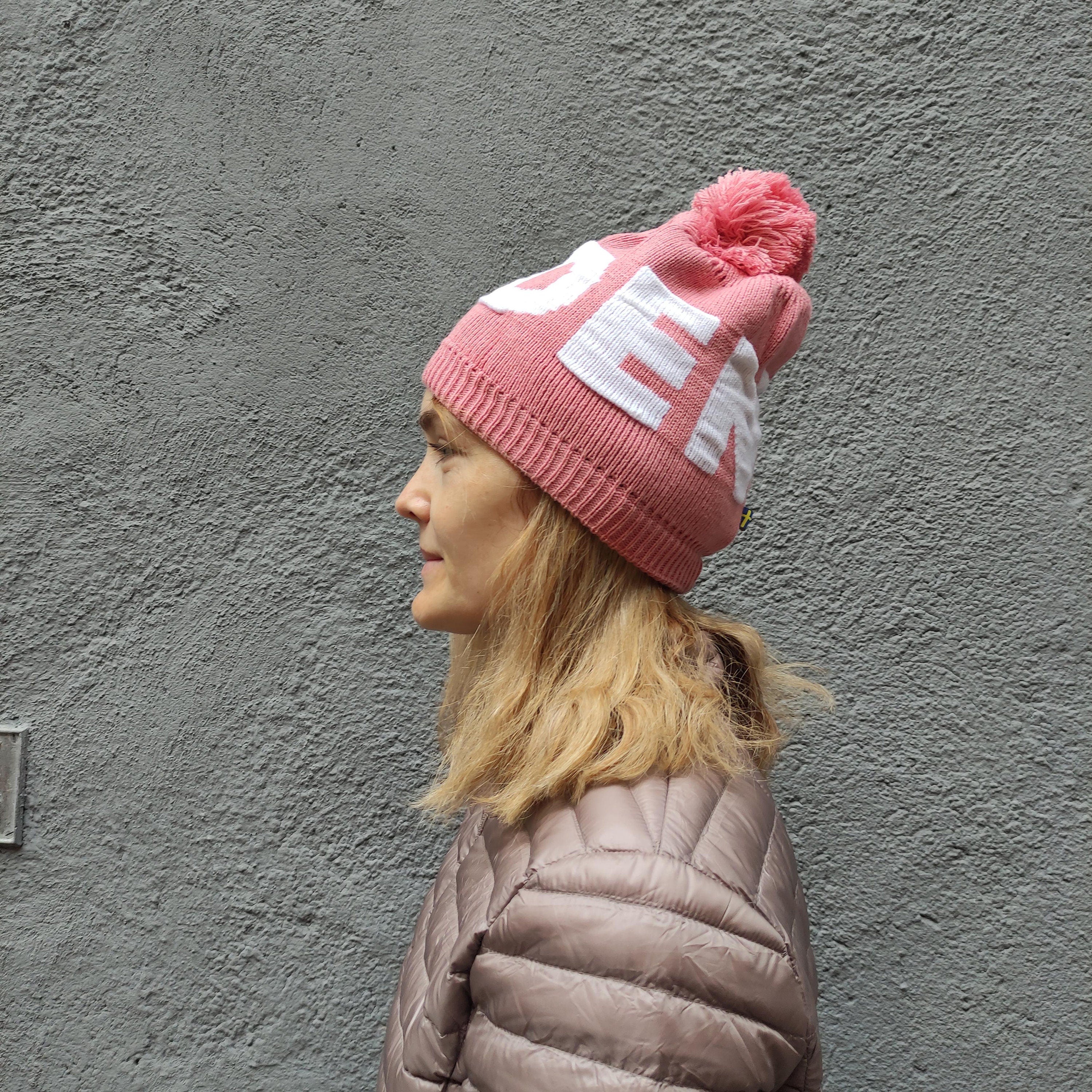 Wool Hat Sweden – Lightweight Knitted Wool Beanie with Pompom, Cozy Nordic Style