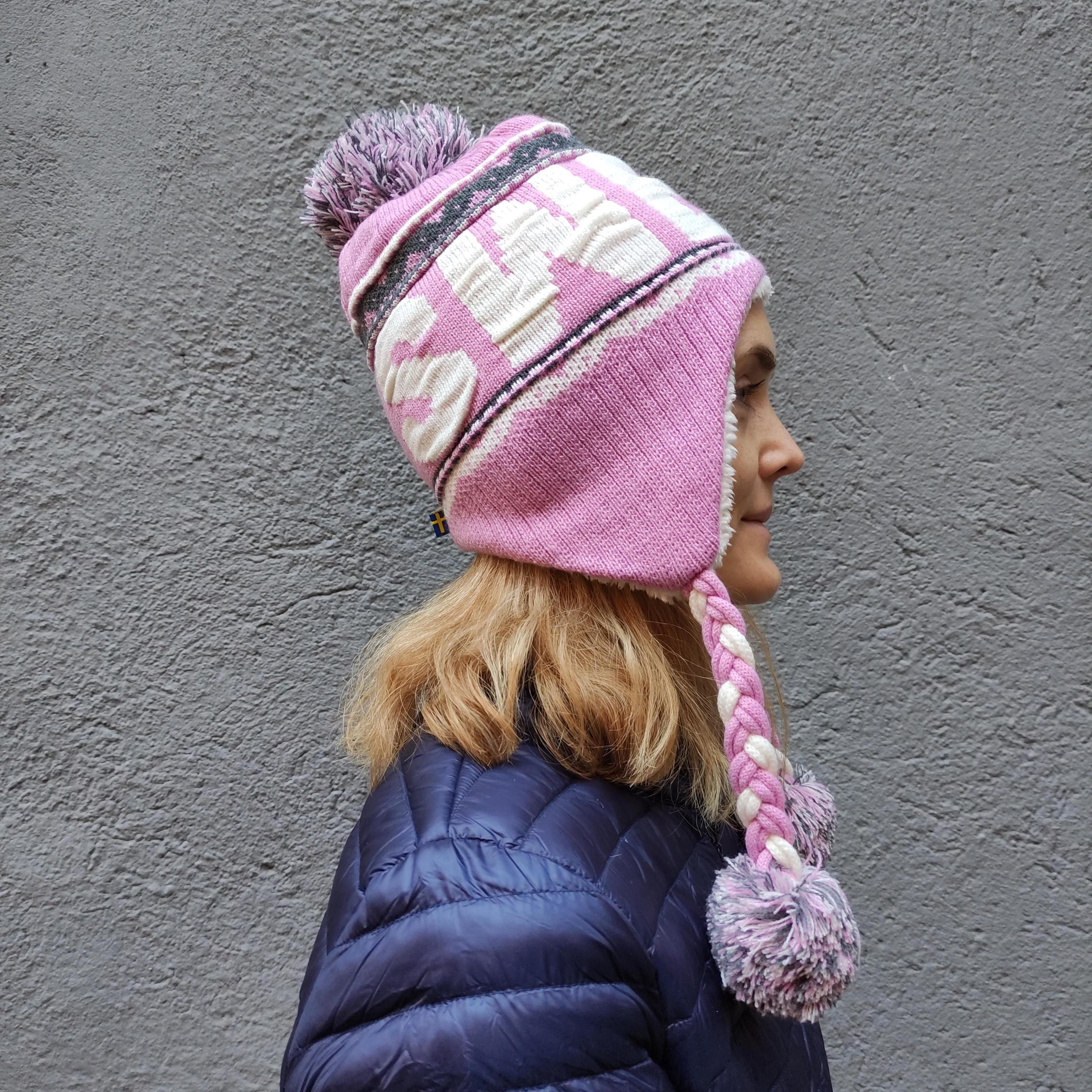 Merino Wool Hat - Soft Warm Winter Earflap Hat with Fleece Lining | Breathable Knitted Beanie