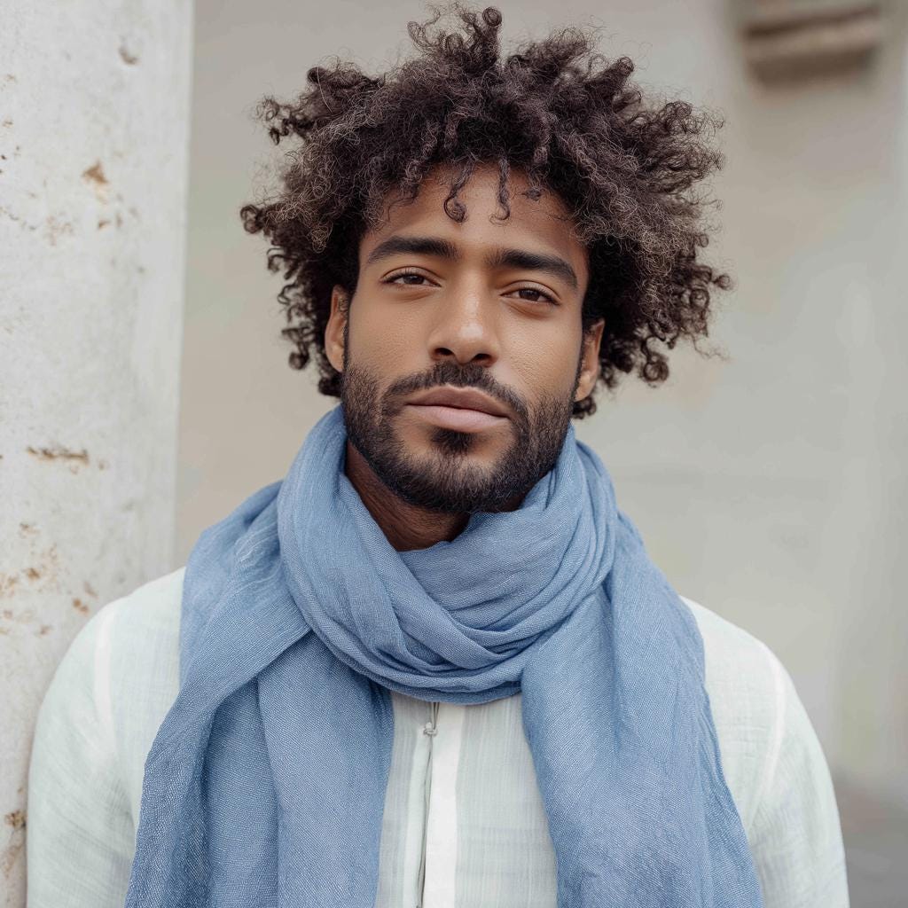 Linen Scarf Unisex – 100% Linen Gauze Shawl | Soft Breathable Flax Stole Gift