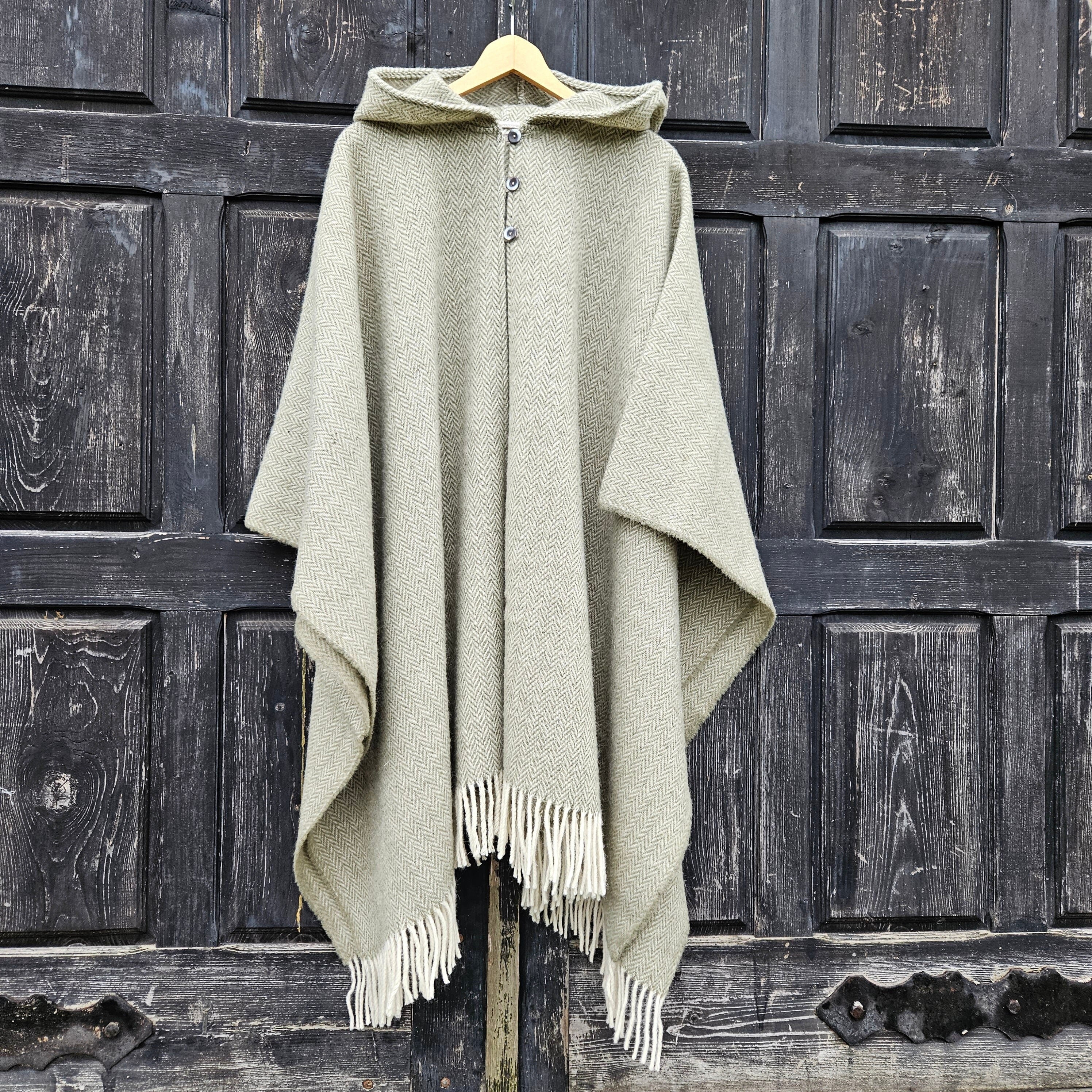 cloak wool cape with hood