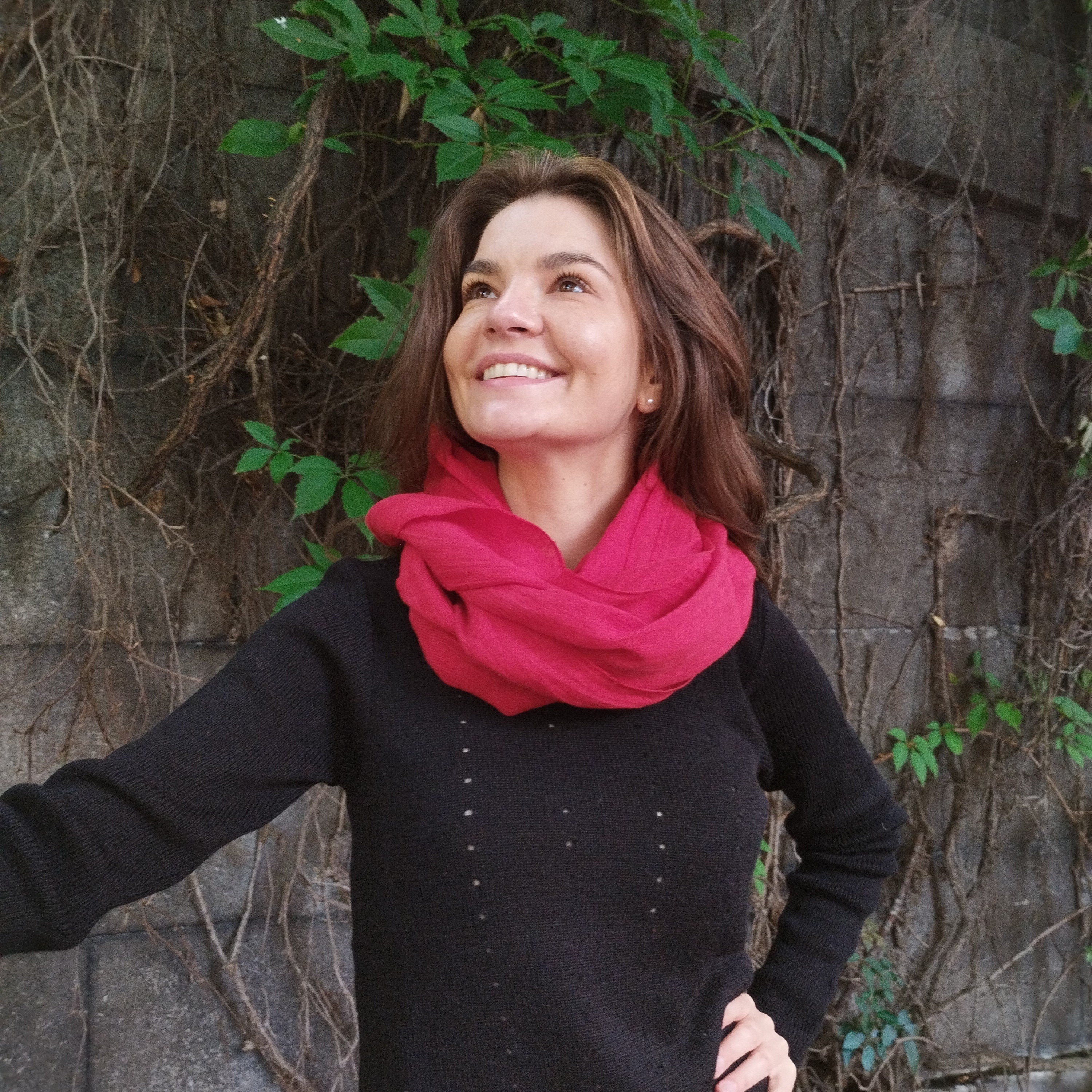 Linen Scarf – Unisex Flax Stole, Soft Lightweight Gauze Wrap for Mom Gift