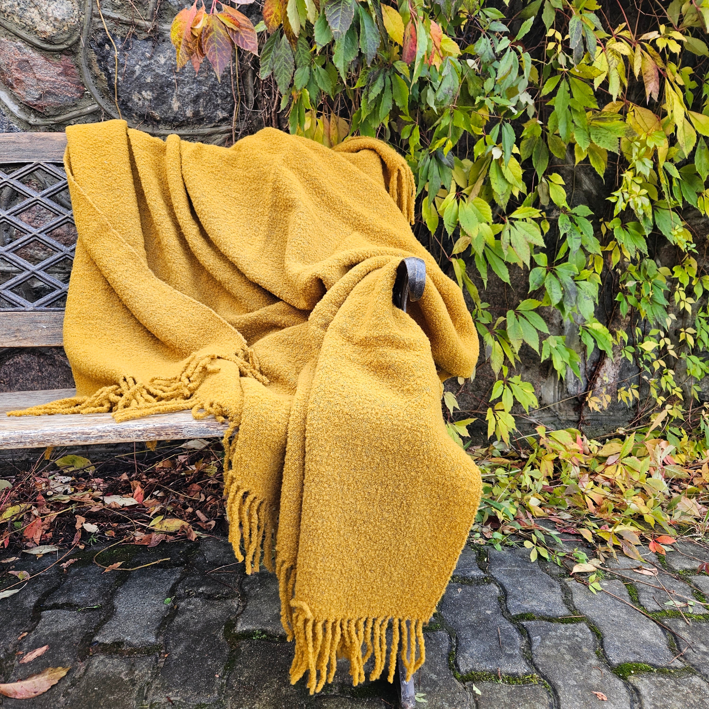 Teddy Wool Blanket | Natural Wool Throw - Soft, Breathable & Hypoallergenic Cozy Plaid