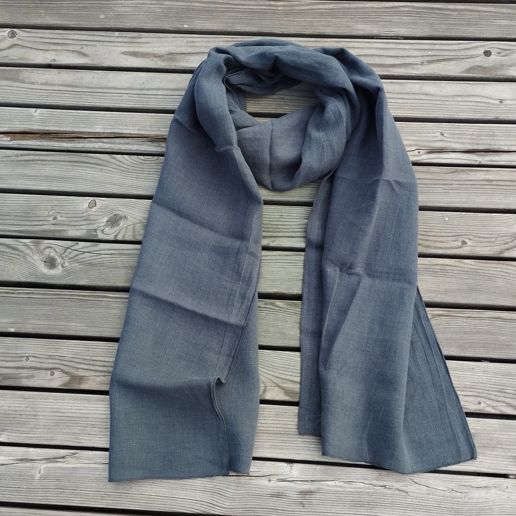 Linen Scarf – Unisex Sheer Gauze Wrap | Soft Flax Stole | Large & Skinny Options
