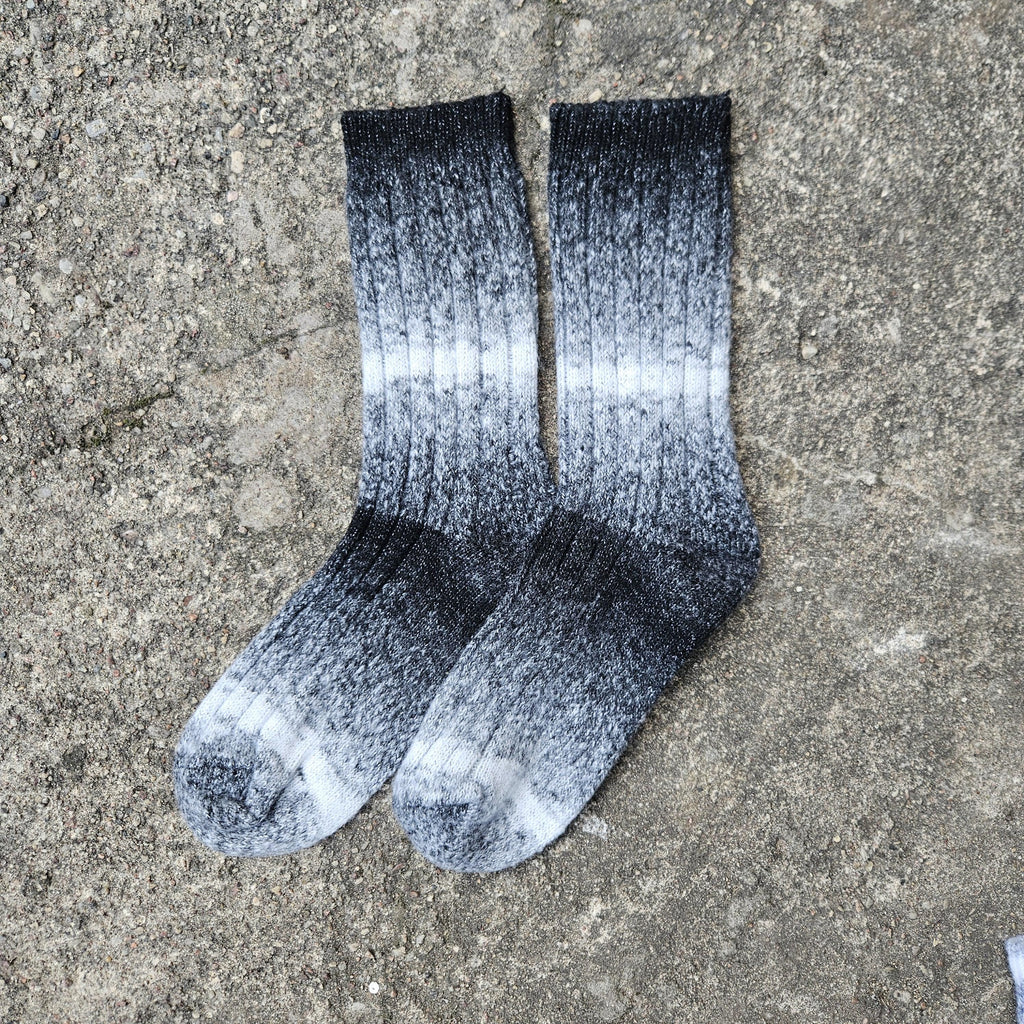 WOOL Socks gray brown Ombre - Size EUR 35-43  ankle socks for men women Unisex