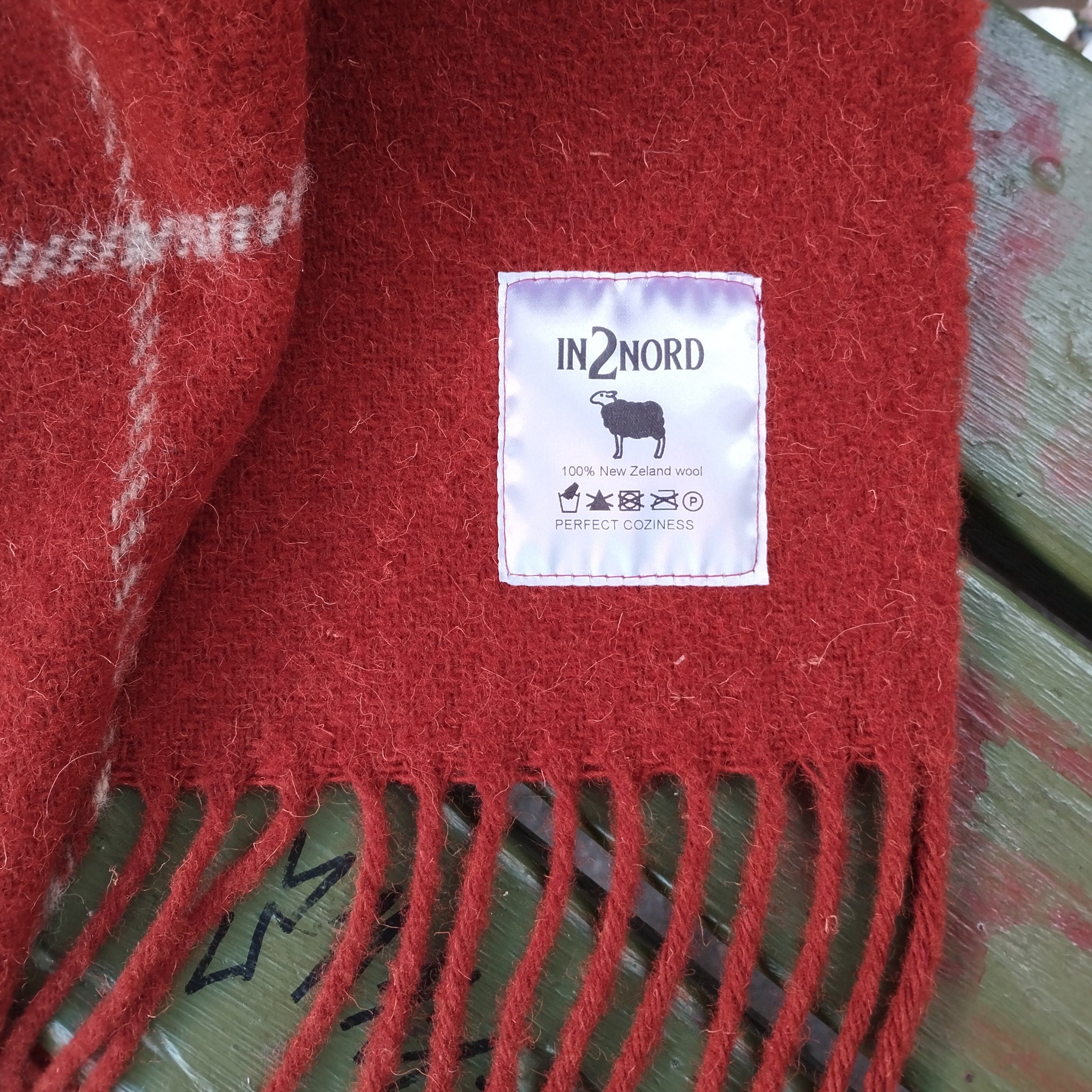 Wool Blanket – Scandinavian Plaid Sofa Couch Throw | Warm Thick Bedspread for Cozy Home