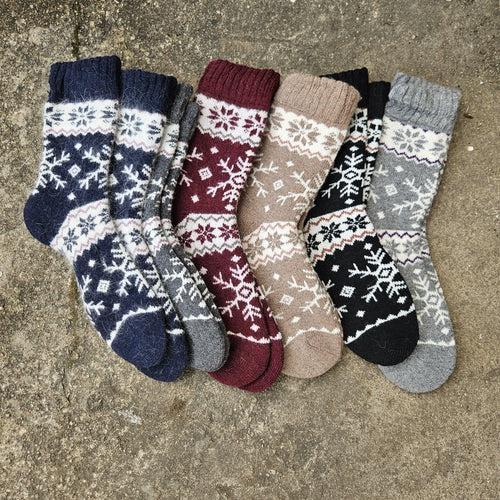 Alpaca Wool Socks – Warm Nordic Ankle Socks With Reinforced Arch Support