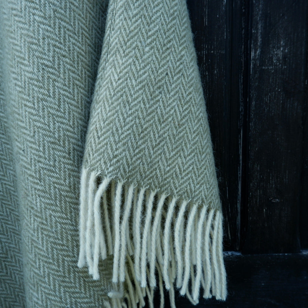 Wool Blanket Poncho Kiruna - Hooded Ruana With Fringes | Comfortable Outdoor Wool Cape