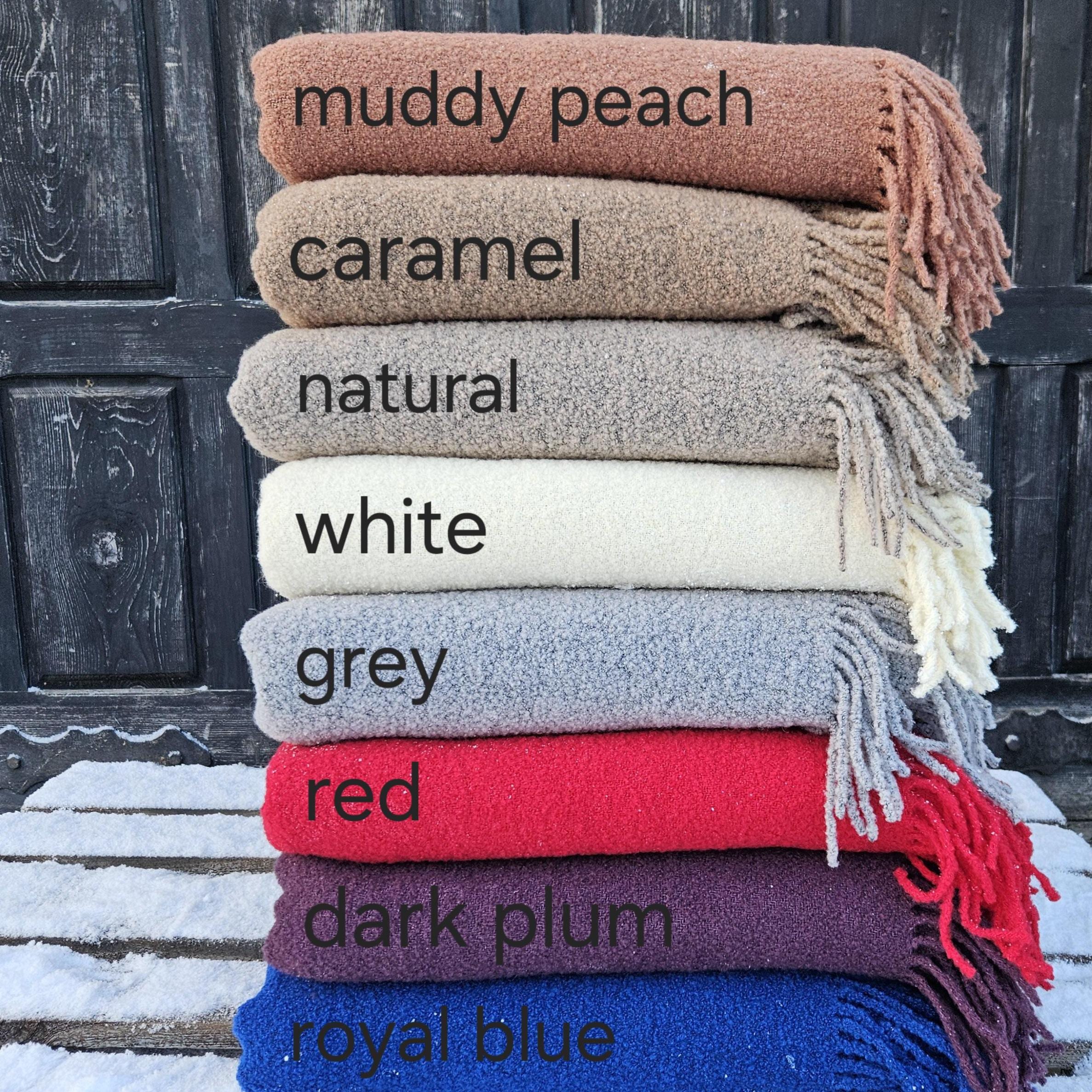 Wool Blanket Poncho – Hooded Wool Cape with Fringes | Comfortable Outdoor Wrap