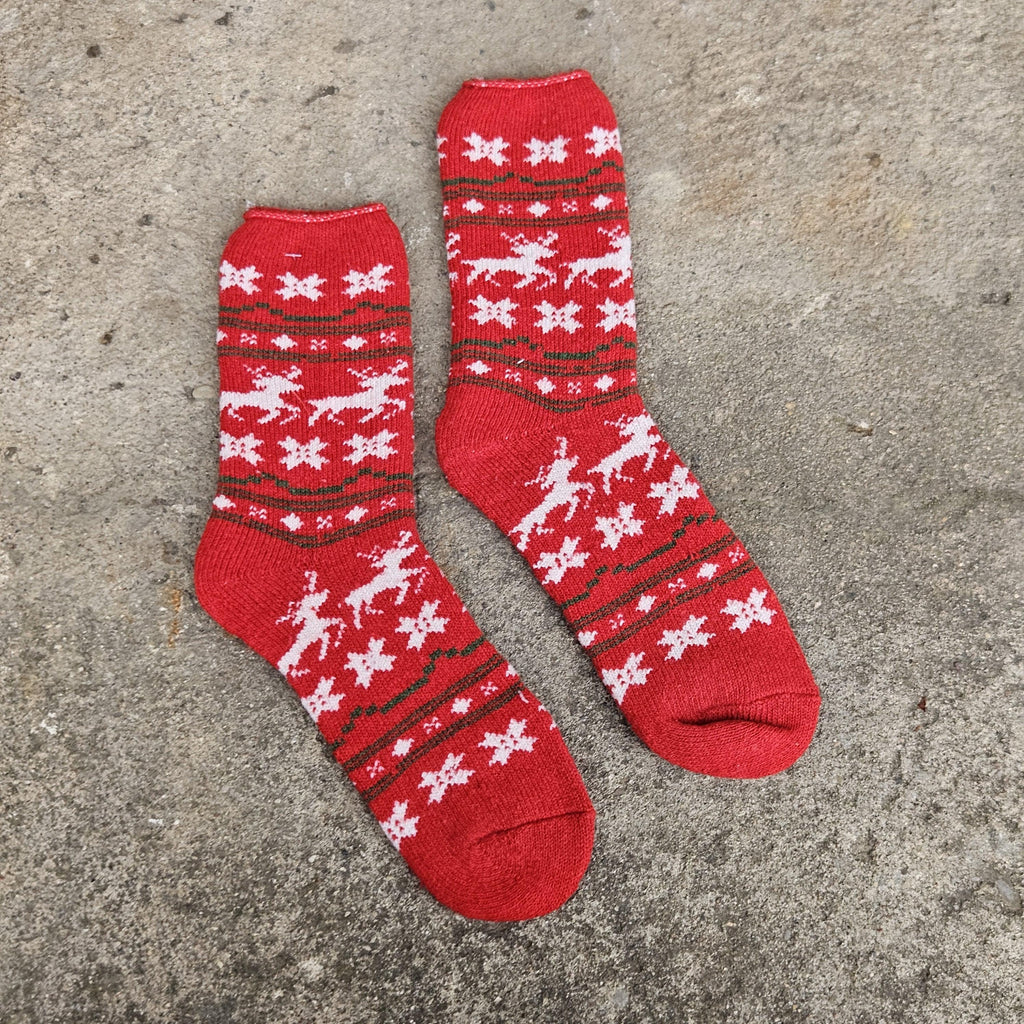 Alpaca Wool Socks - Nordic Christmas Warm Ankle Socks With Reinforced Arch Support