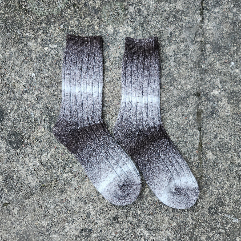WOOL Socks gray brown Ombre - Size EUR 35-43  ankle socks for men women Unisex