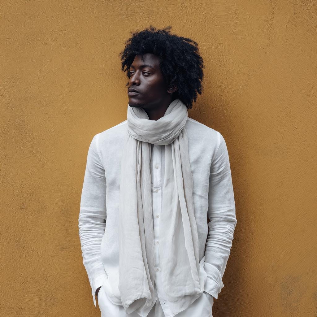 Linen Scarf Unisex – 100% Linen Gauze Shawl | Soft Sheer Flax Stole Gift