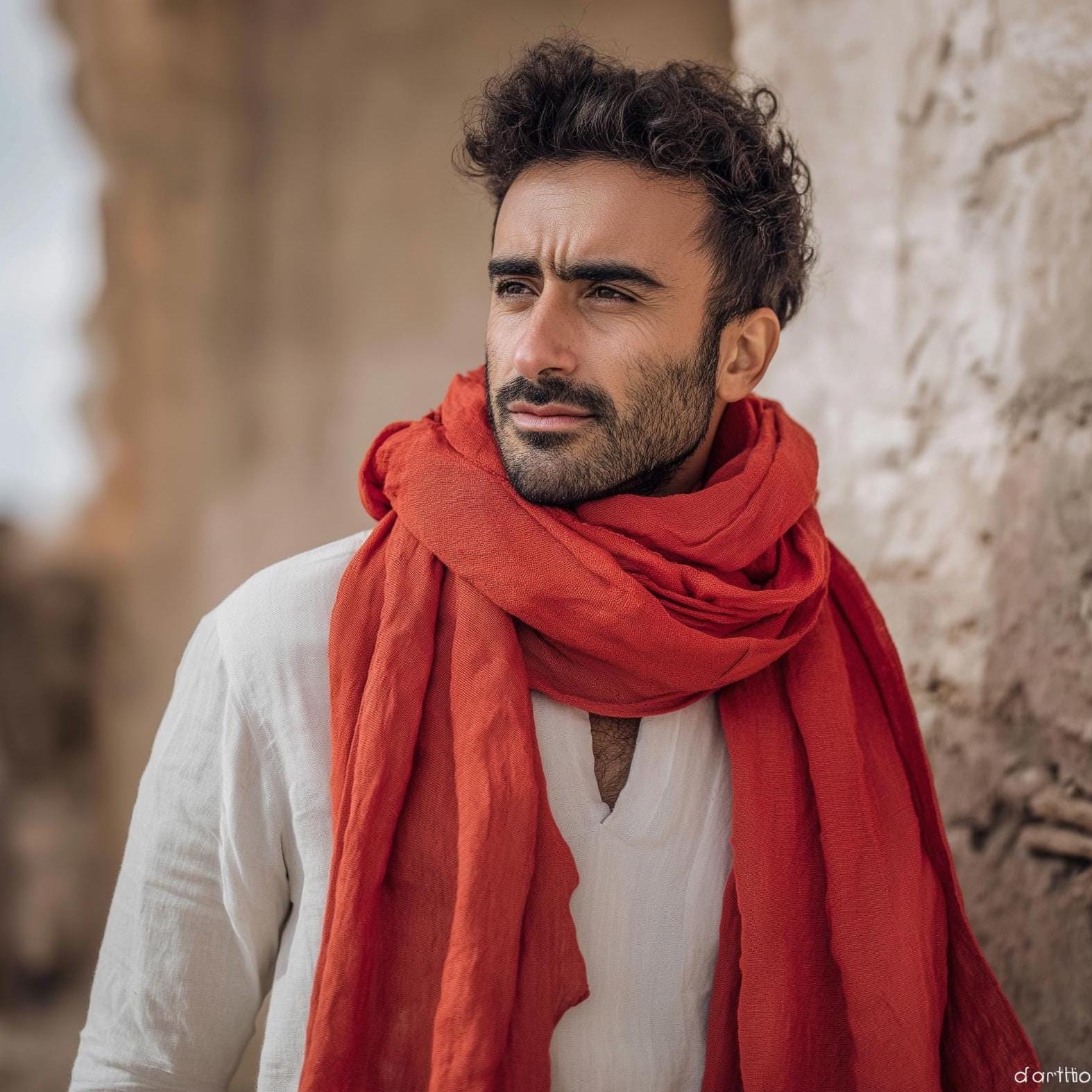 Linen Scarf Unisex – Soft Breathable Gauze Wrap, Large & Skinny Flax Stole Gift