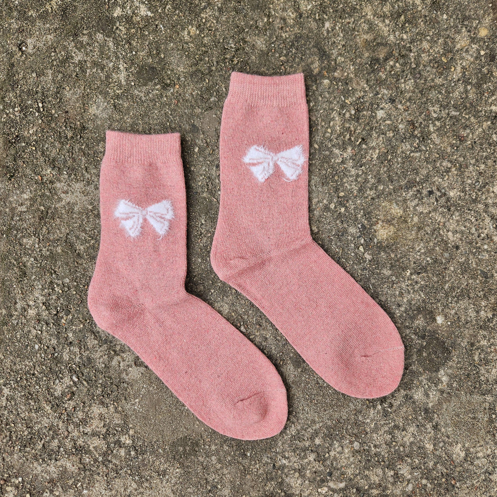 Thin Merino Wool Socks - Size EUR 35-38 39-42 Nordic warm socks for men or women Unisex Hiking Running everyday GRAY pink black navy red Bow