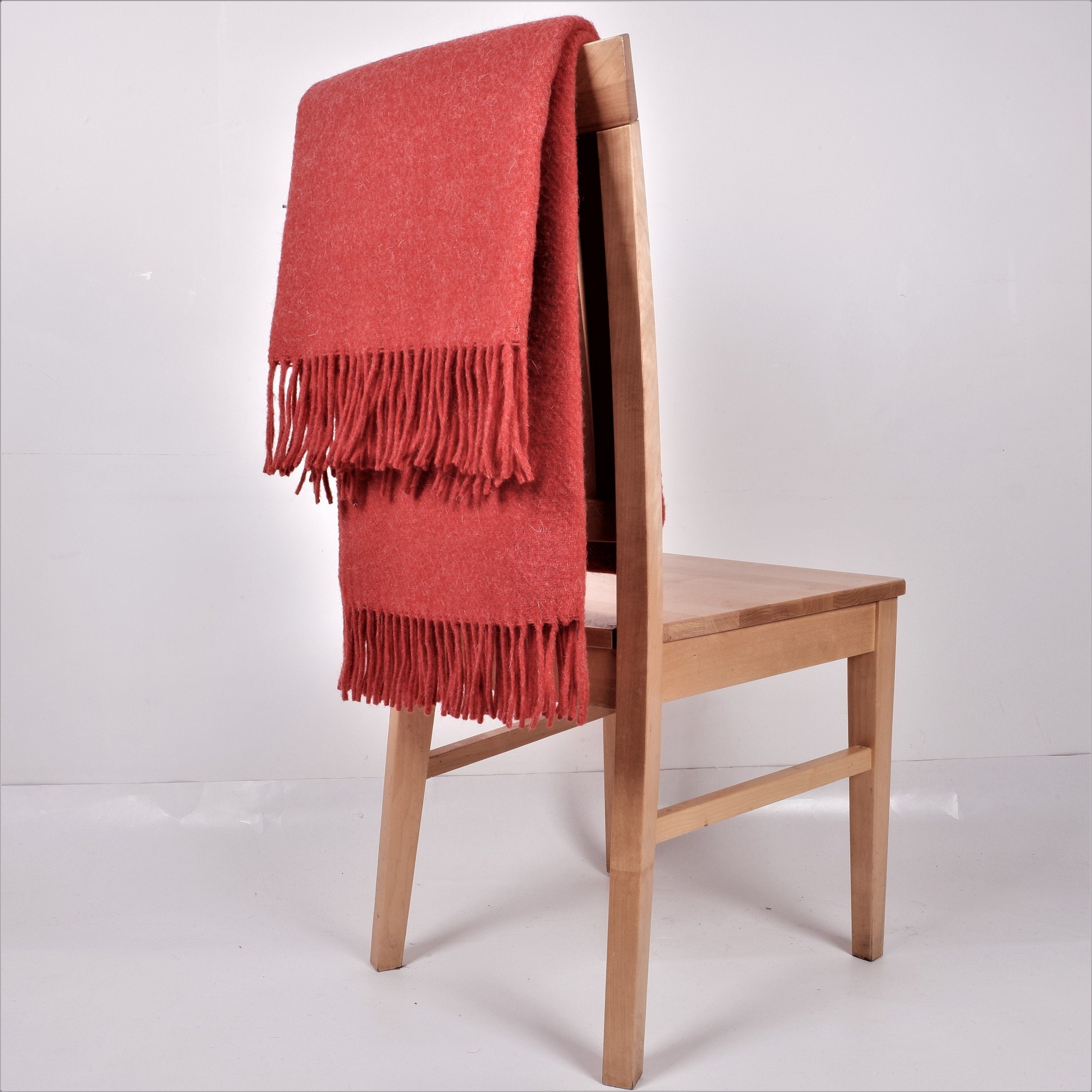 New Zealand wool BURGUNDY KOPA blanket natural throw plaid IN2NORD Europe home decor all seasons outdoor solid colour WINE red green