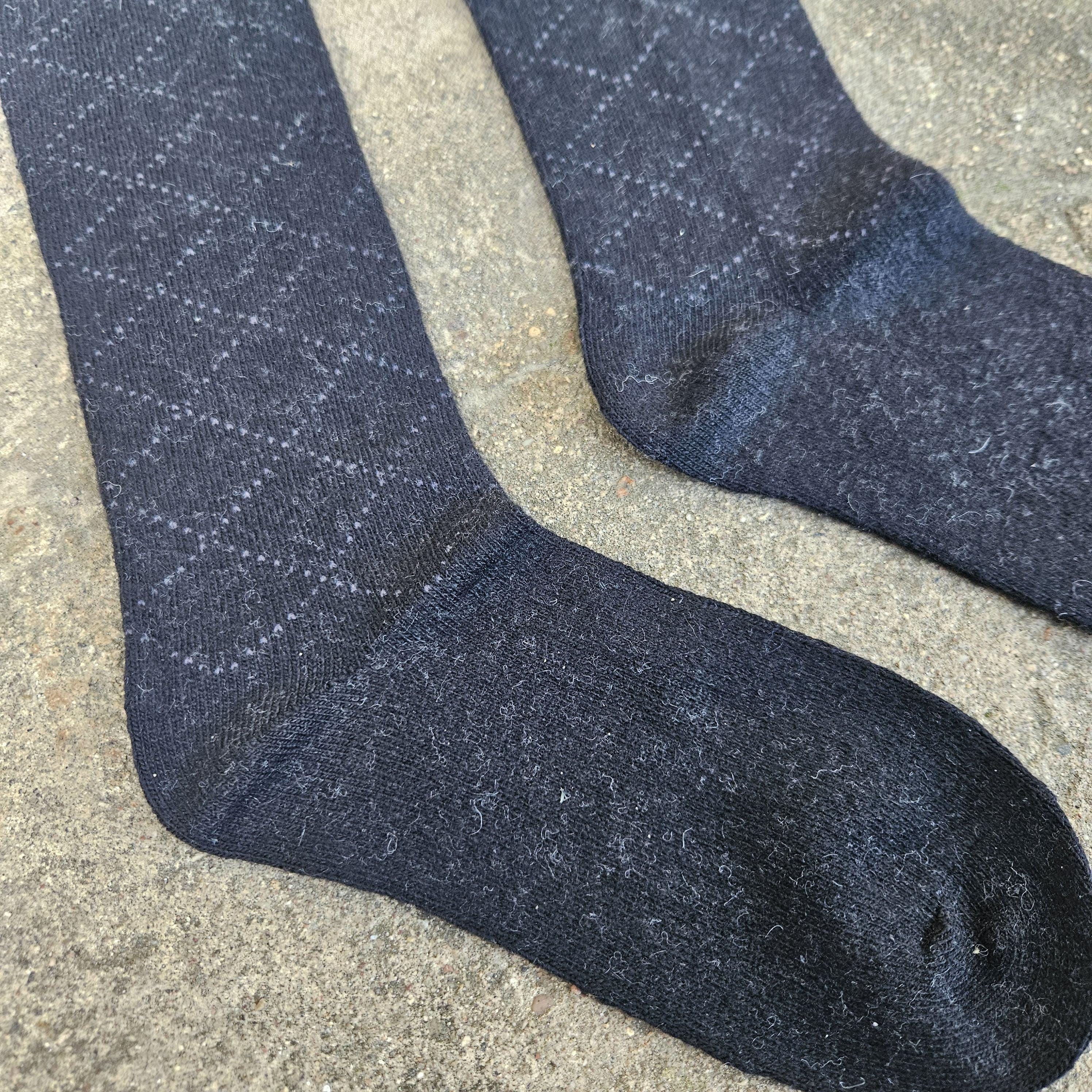 Merino Wool Socks - Knee Long Warm Wool Socks With Reindeer Pattern | Soft Breathable