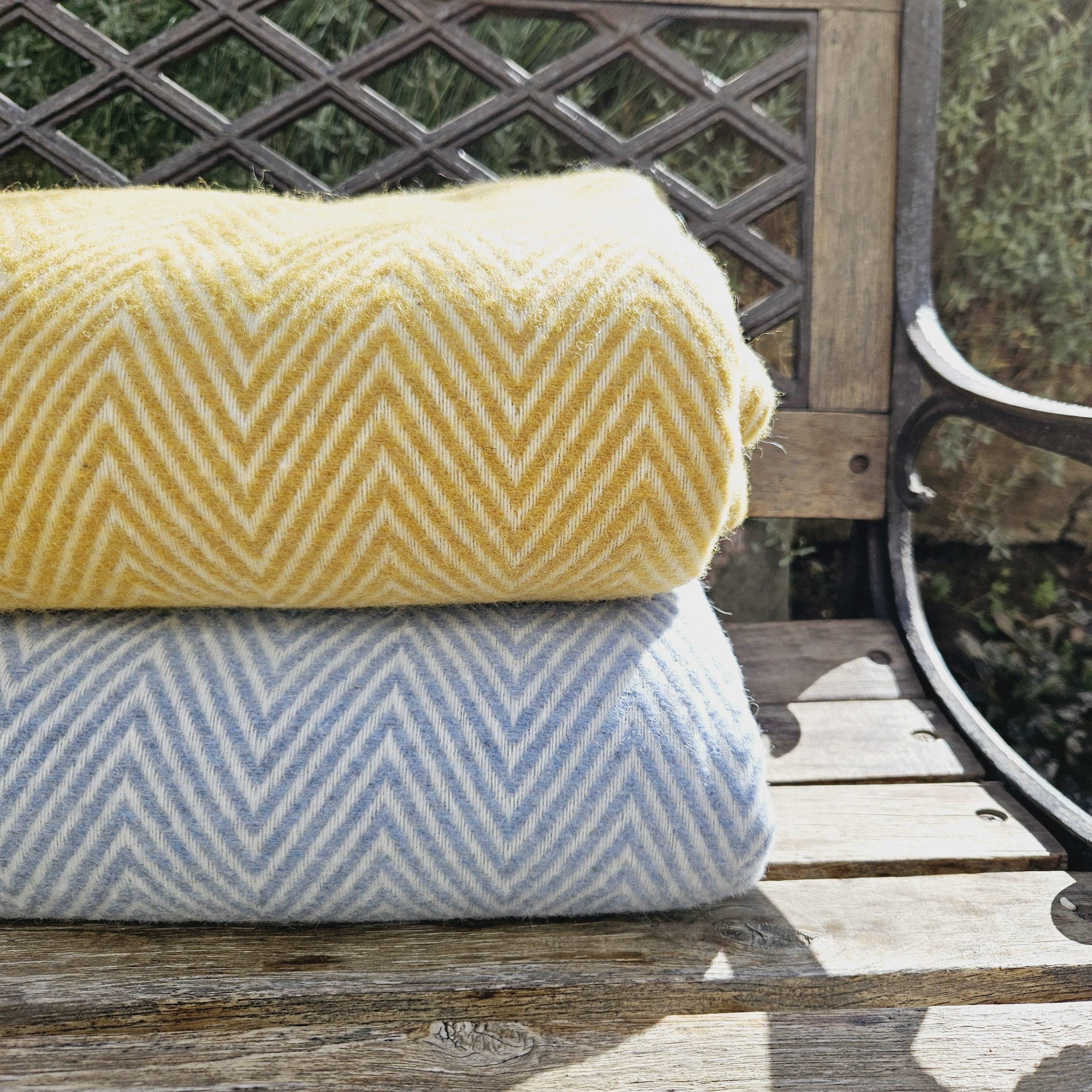 Lambswool blanket in yellow, 100% wool natural throw plaid, IN2NORD hygge home Reversible Blanket, Throw Plaid Warm thanksgiving Gift