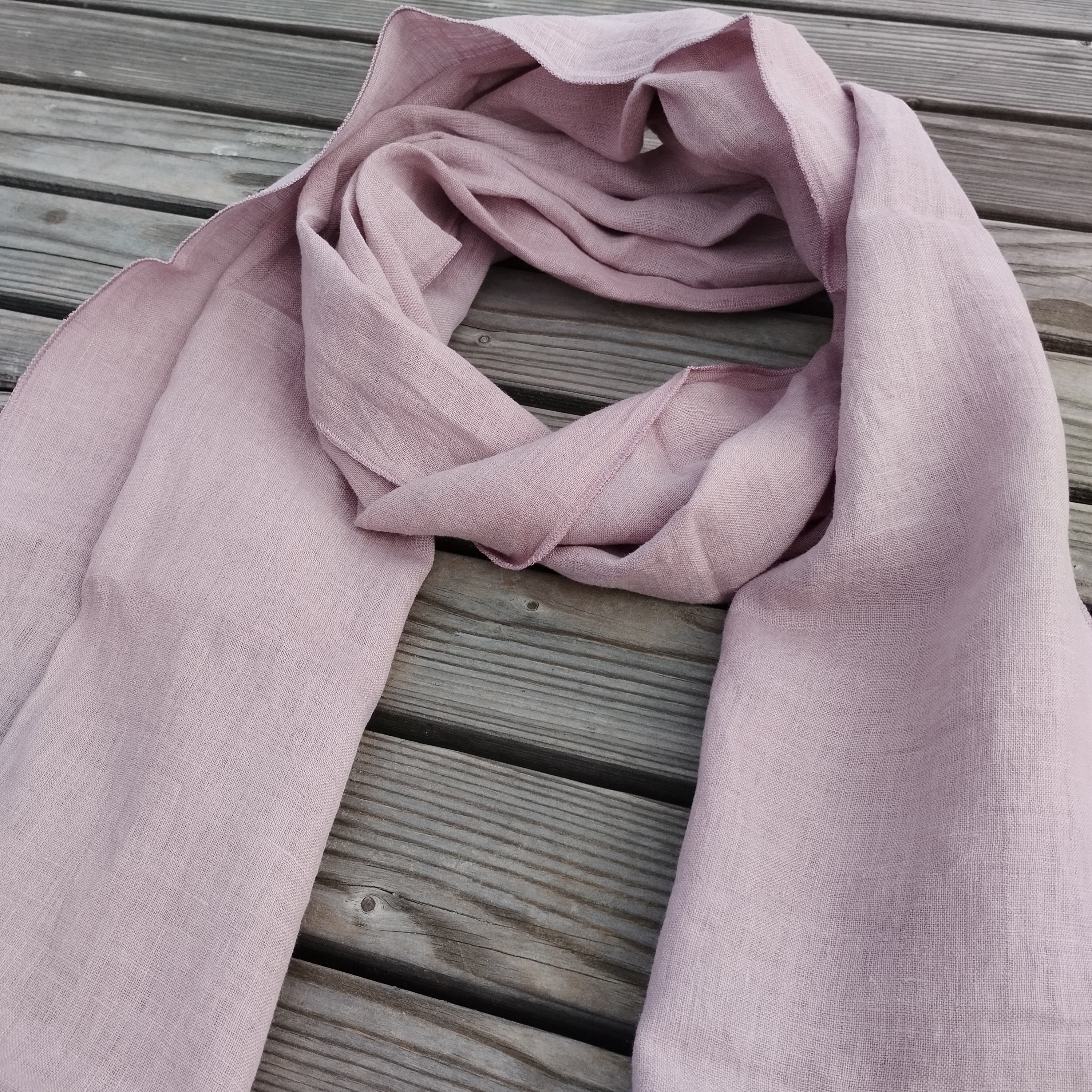 100% Linen Scarf unisex - Women Men - husband brother gift flax stole - large or skinny - Linen Gauze sheer Shawl father day present son