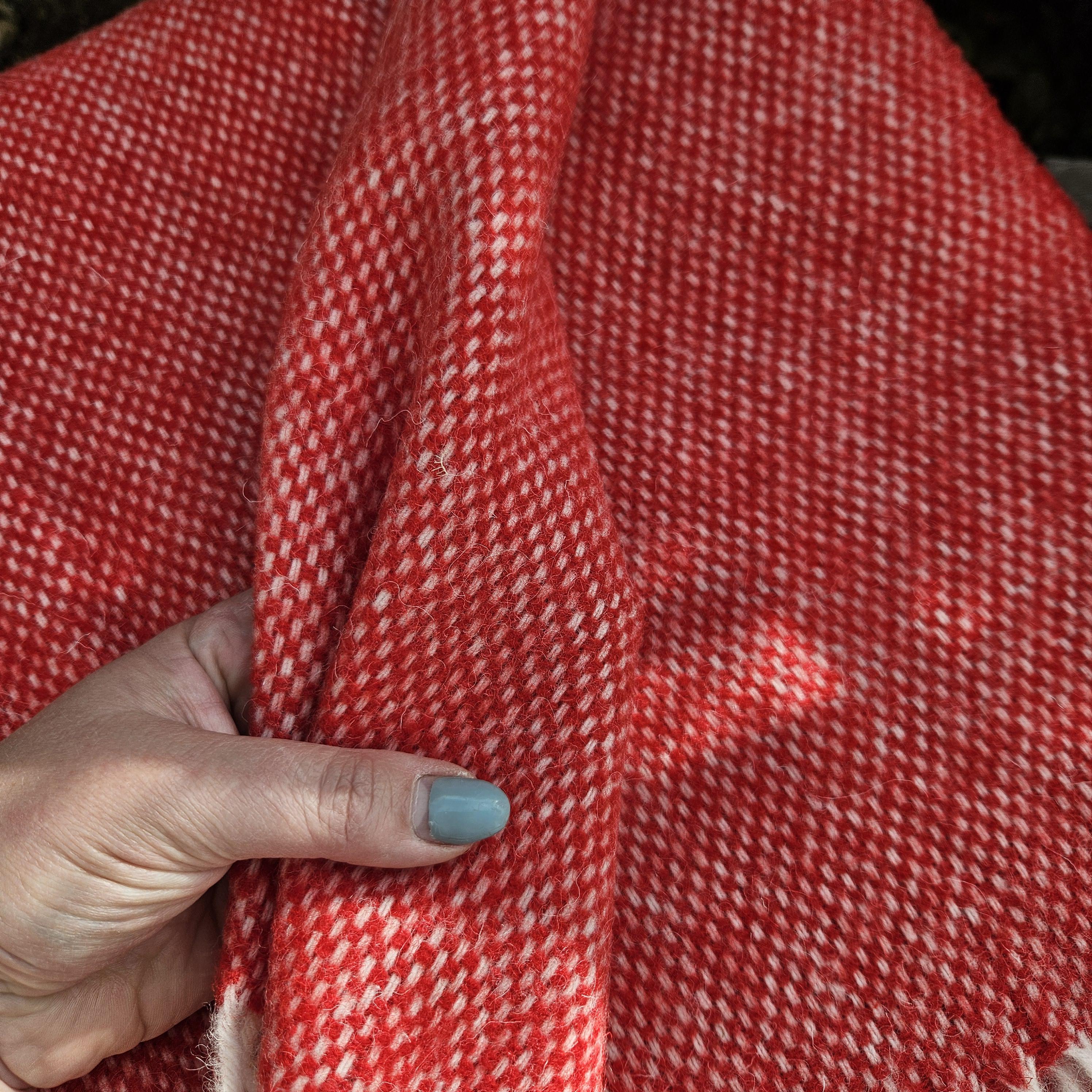 Wool Blanket – 100% New Zealand Wool Throw | Mustard Yellow Plaid Coverlet