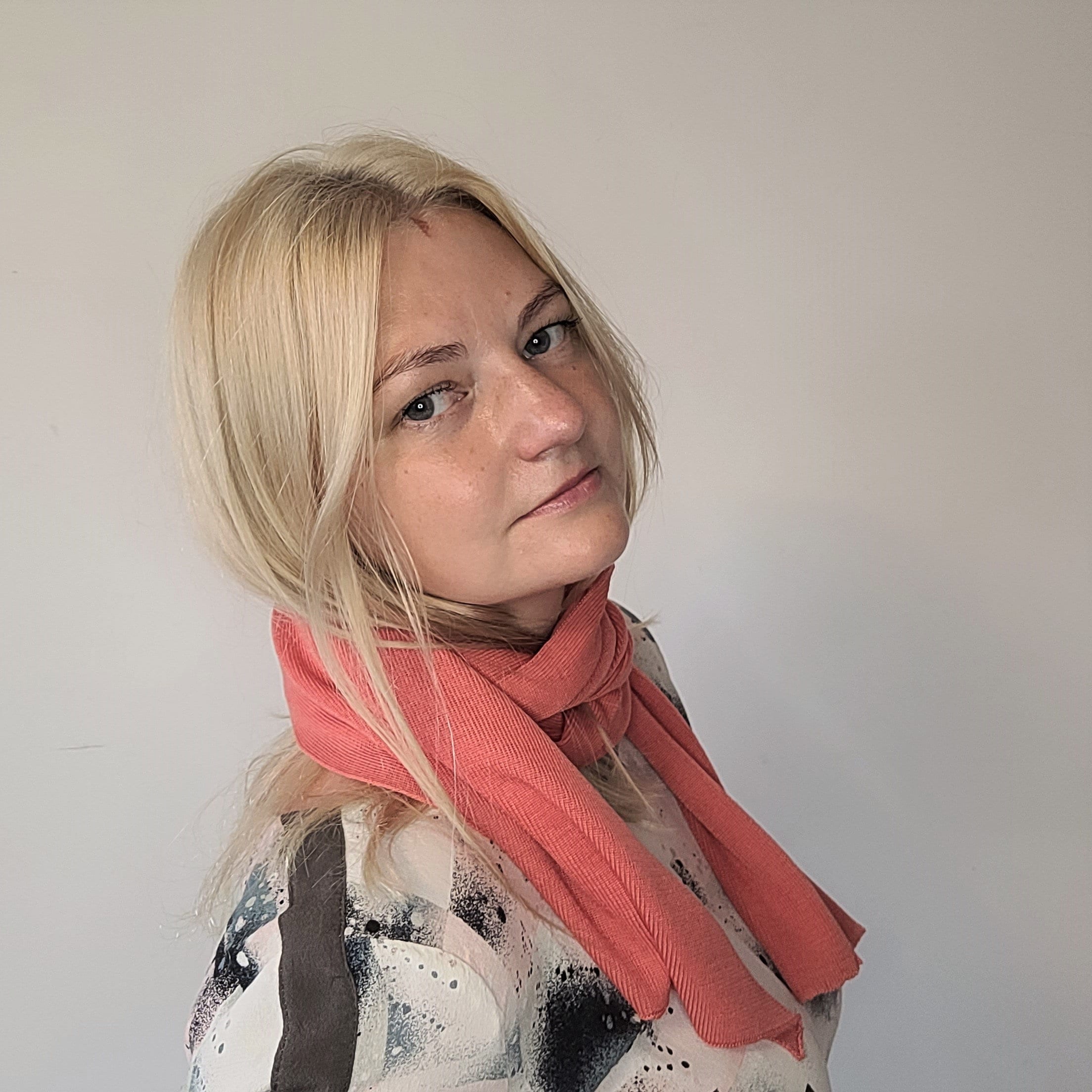 Merino Wool Scarf - Lightweight, Soft Warm Scarf | Machine Washable Pink Wool Accessory