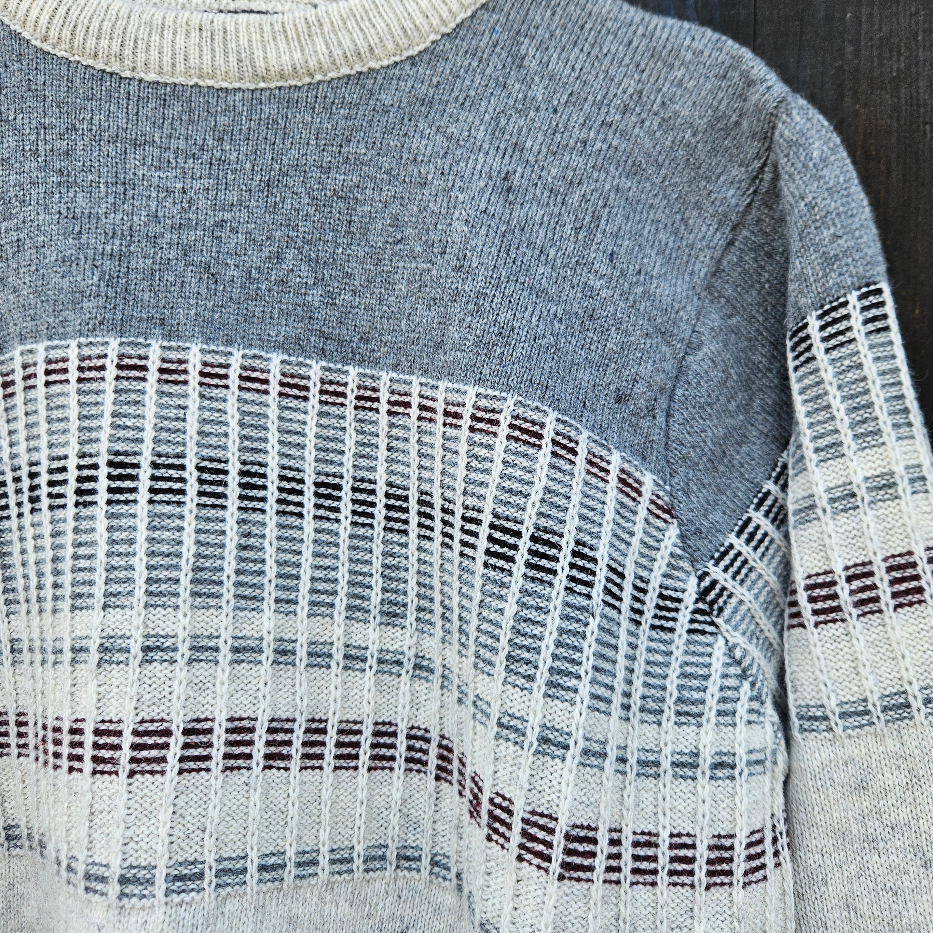 Merino Wool Sweater - Men's Scandinavian Knit Cardigan, Soft Cozy Pullover Grey