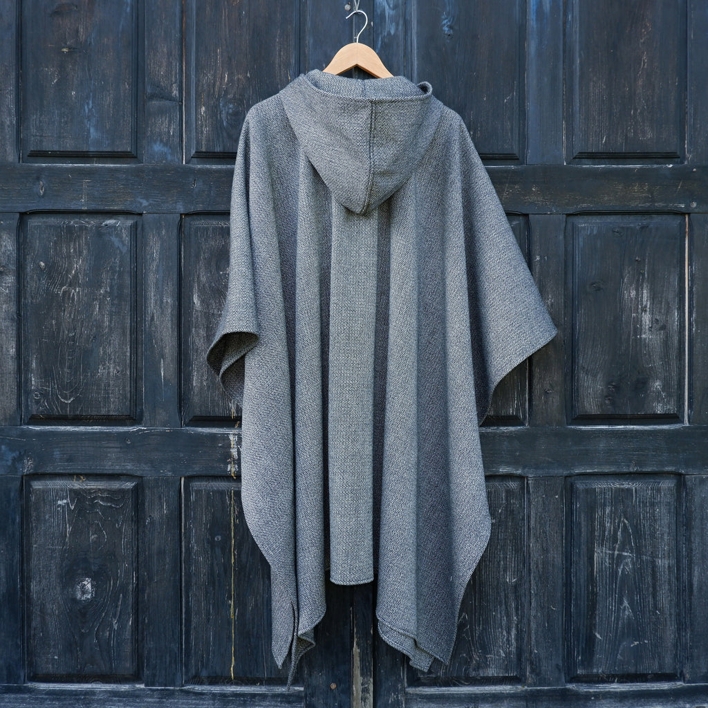 Wool Poncho - Unisex Ruana Cape | Brown Wool Blanket | Comfortable Outdoor Cloak