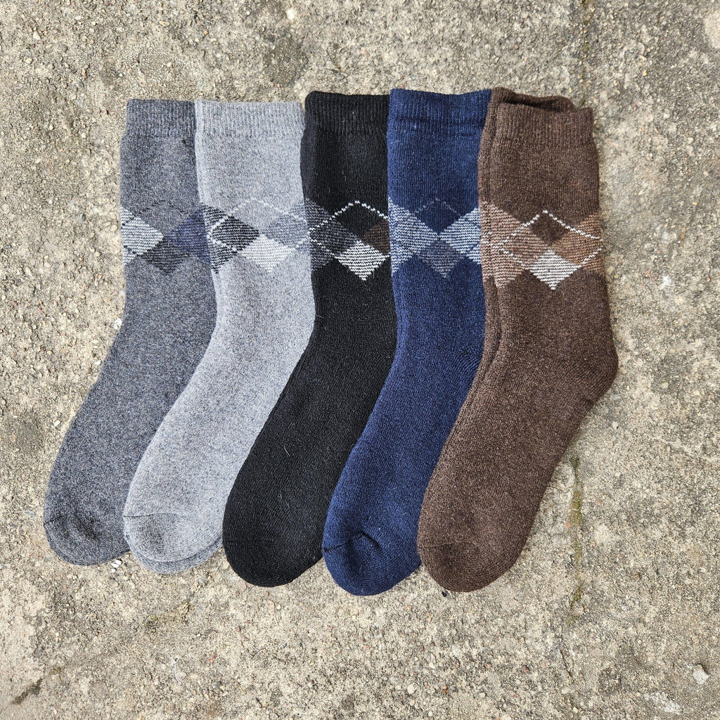 MERINO WOOL Socks thicker - Size EUR 39-42 43-46 Men Unisex Classic Gray - Nordic walking socks Hiking everyday warm socks
