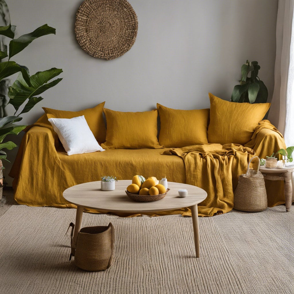 Heavy Linen Pillowcase - Stone Washed Organic Linen Cushion Cover with Zip Closure