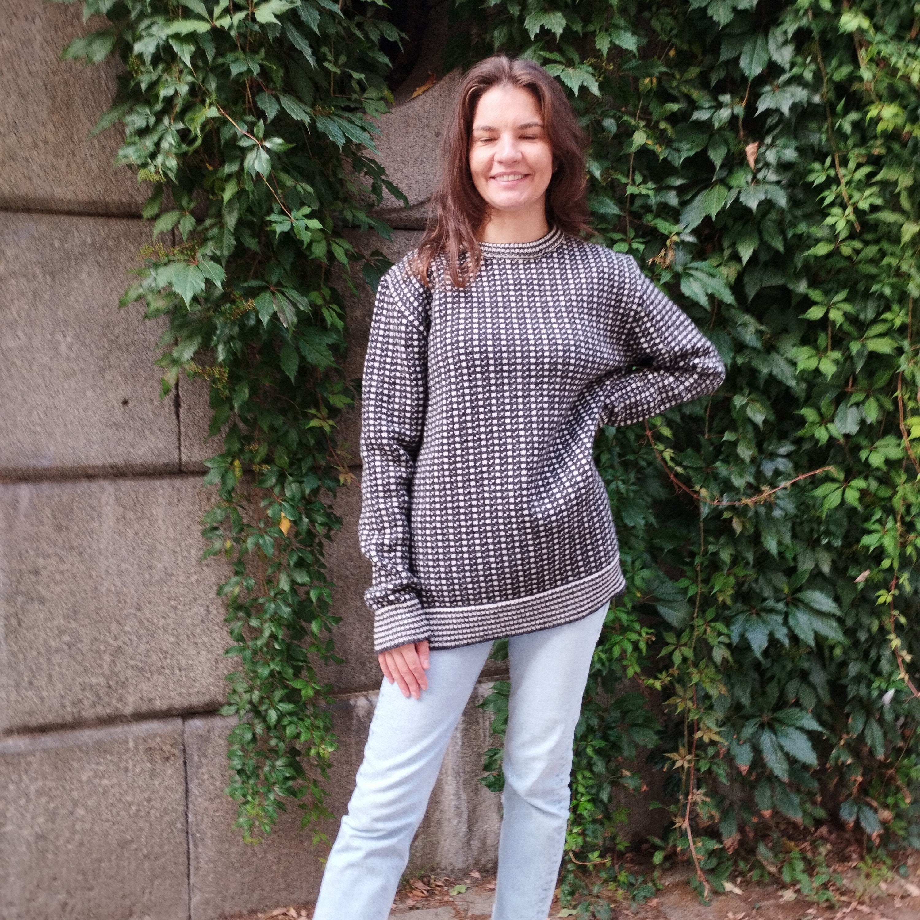 Fisherman sweater in wool