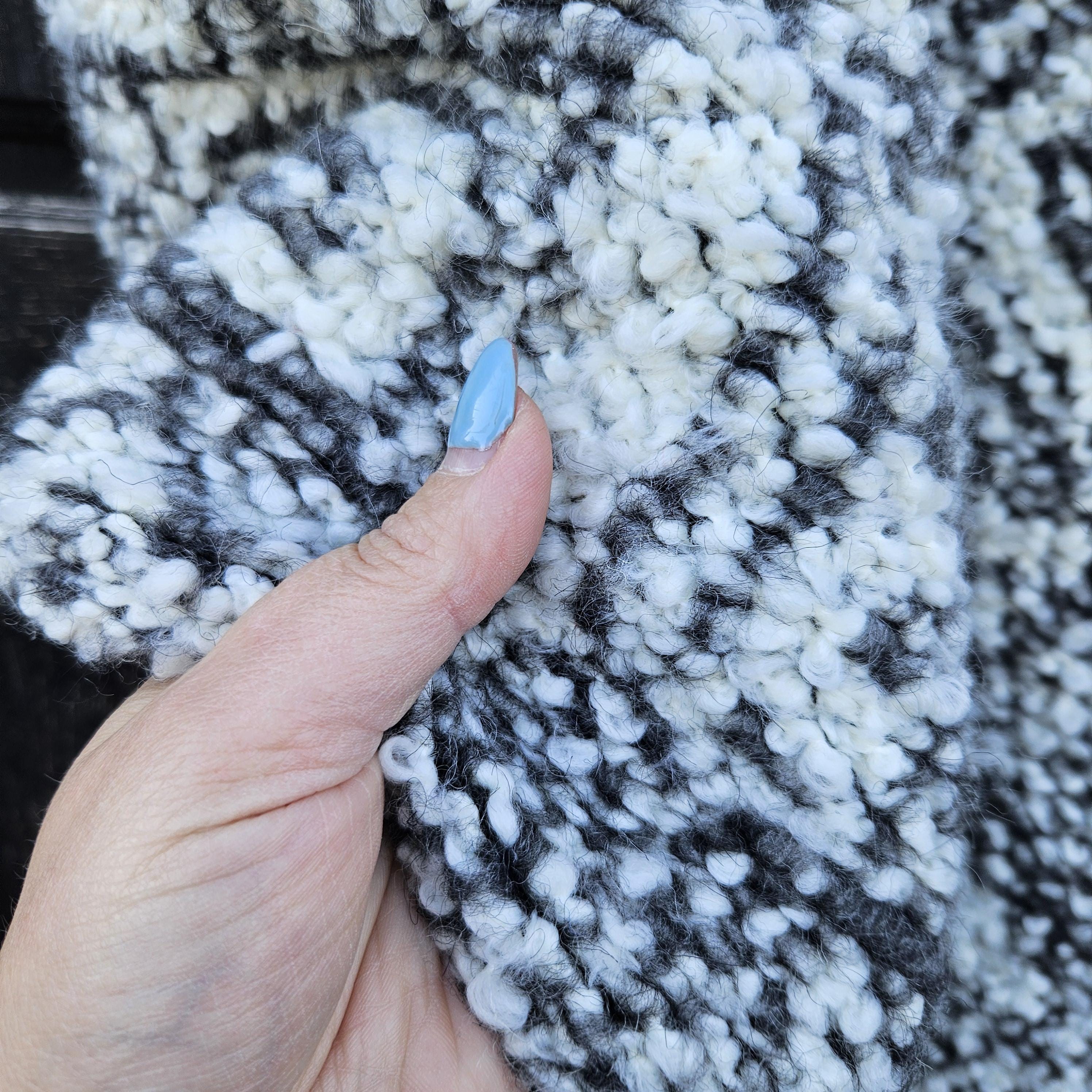 Wool blanket poncho cape hooded in white black lambswool KIRUNA ladies poncho cape with or without hood Wool blanket poncho cape