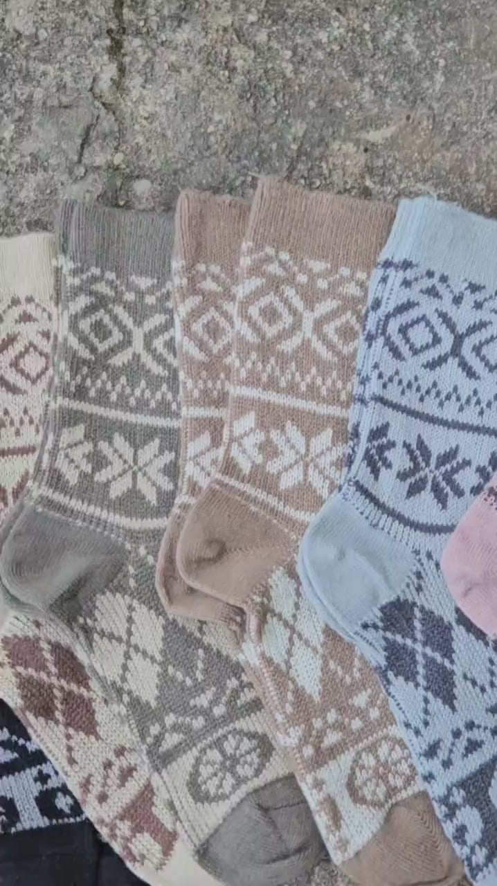 Alpaca Wool Socks – Warm Thick Winter Ankle Socks Unisex With Reinforced Arch Support