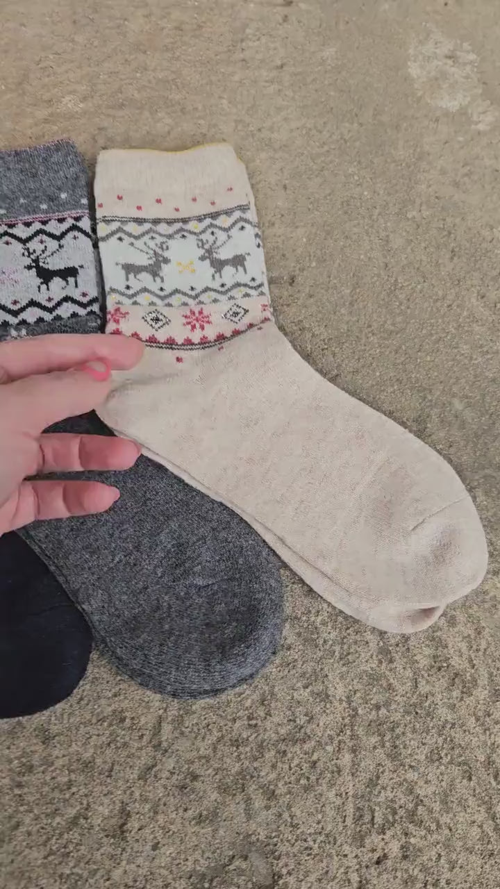 KIDS ALPACA wool Socks Nordic Visby gray navy brown beige  - Size EU 20 - 25 - 30 - 30   ankle socks for children Survival Alpaca socks